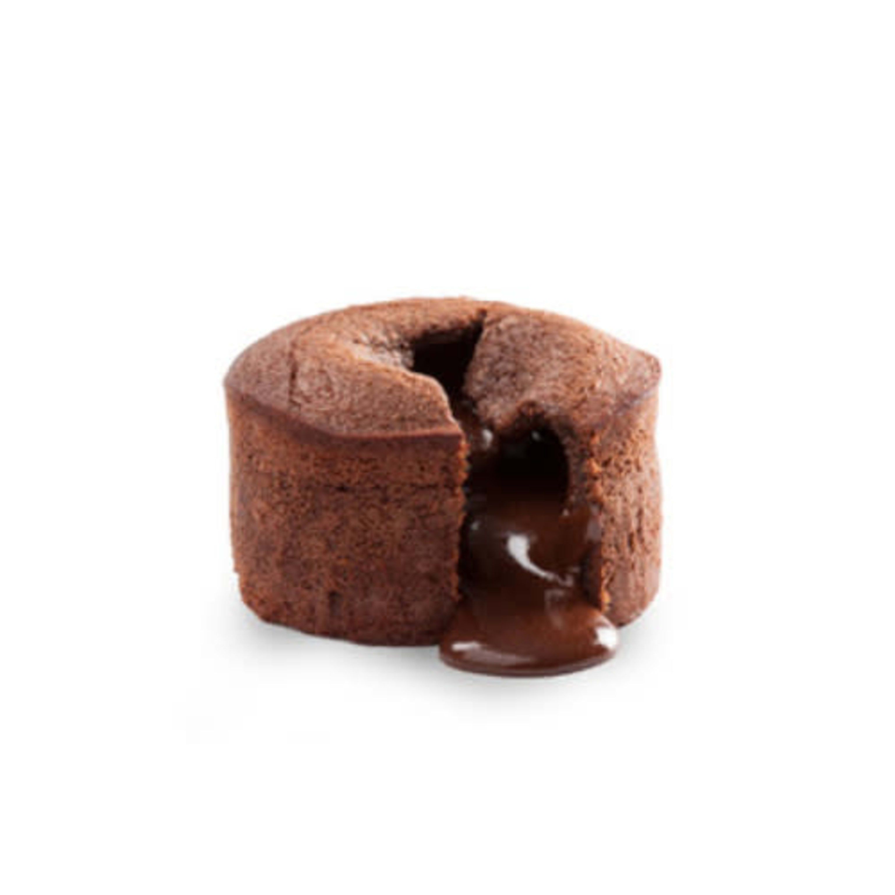 Fondant de chocolate com uma bola de sorvete