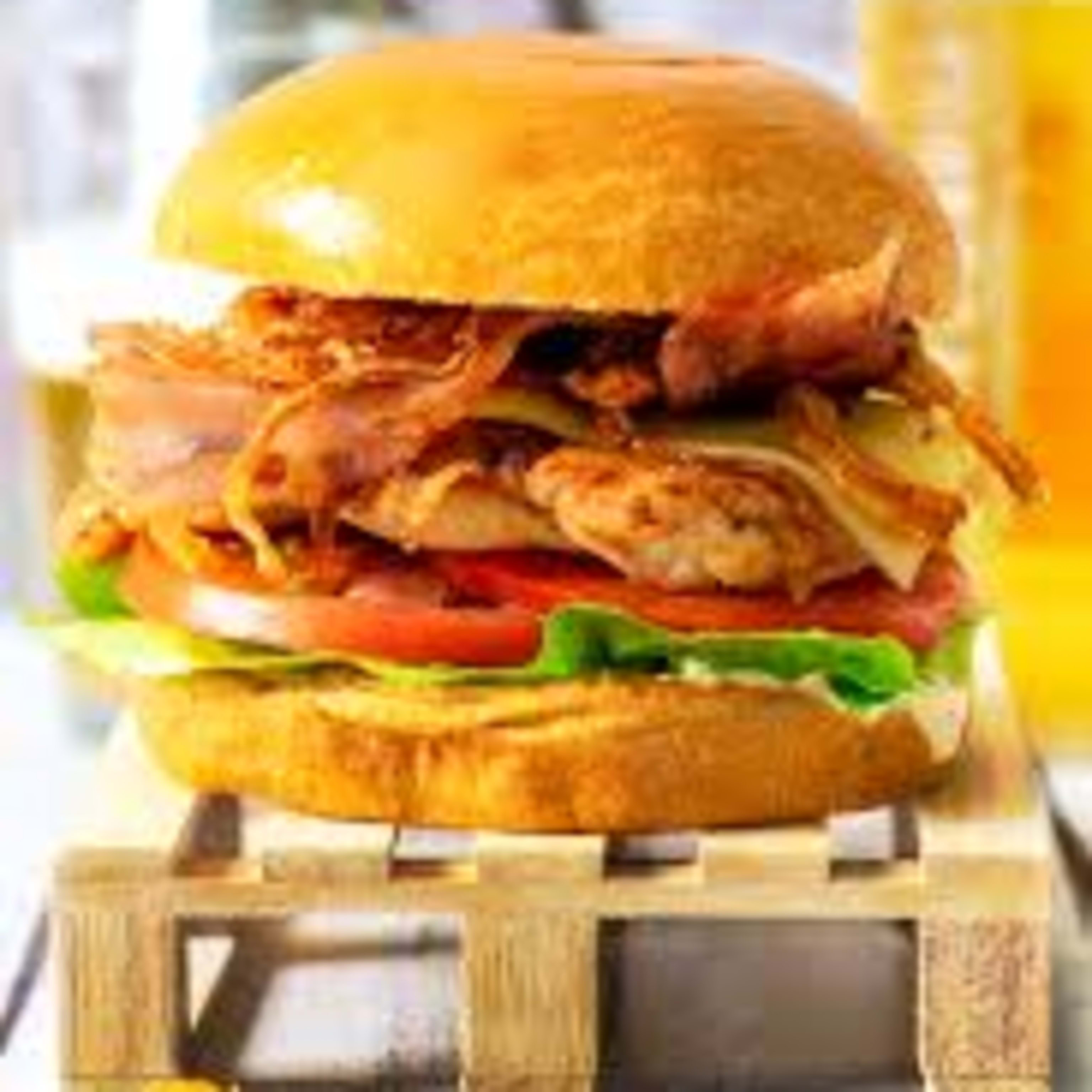 Hamburguesa de pollo de corral