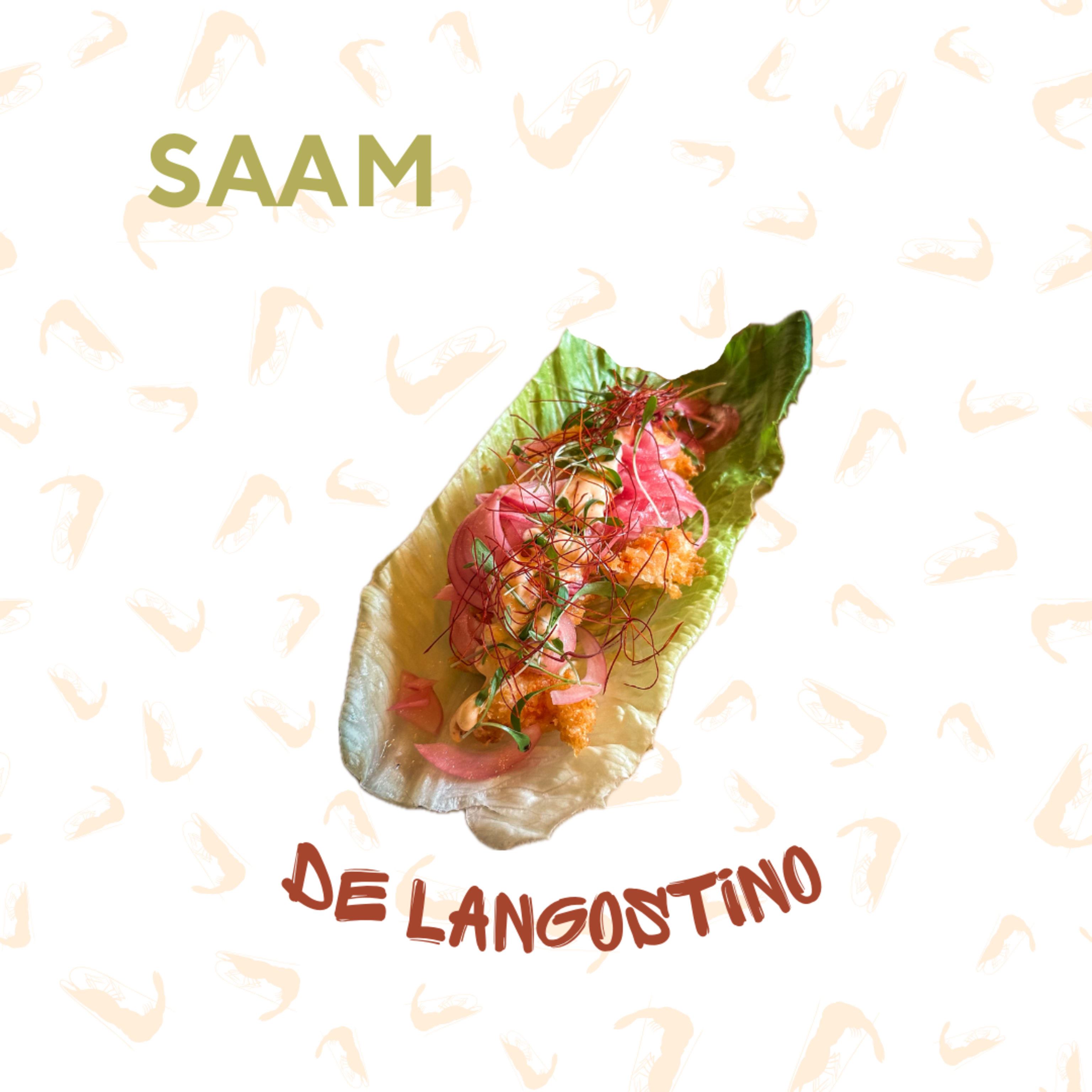 SAAM DE LANGOSTINO CRUJIENTE.