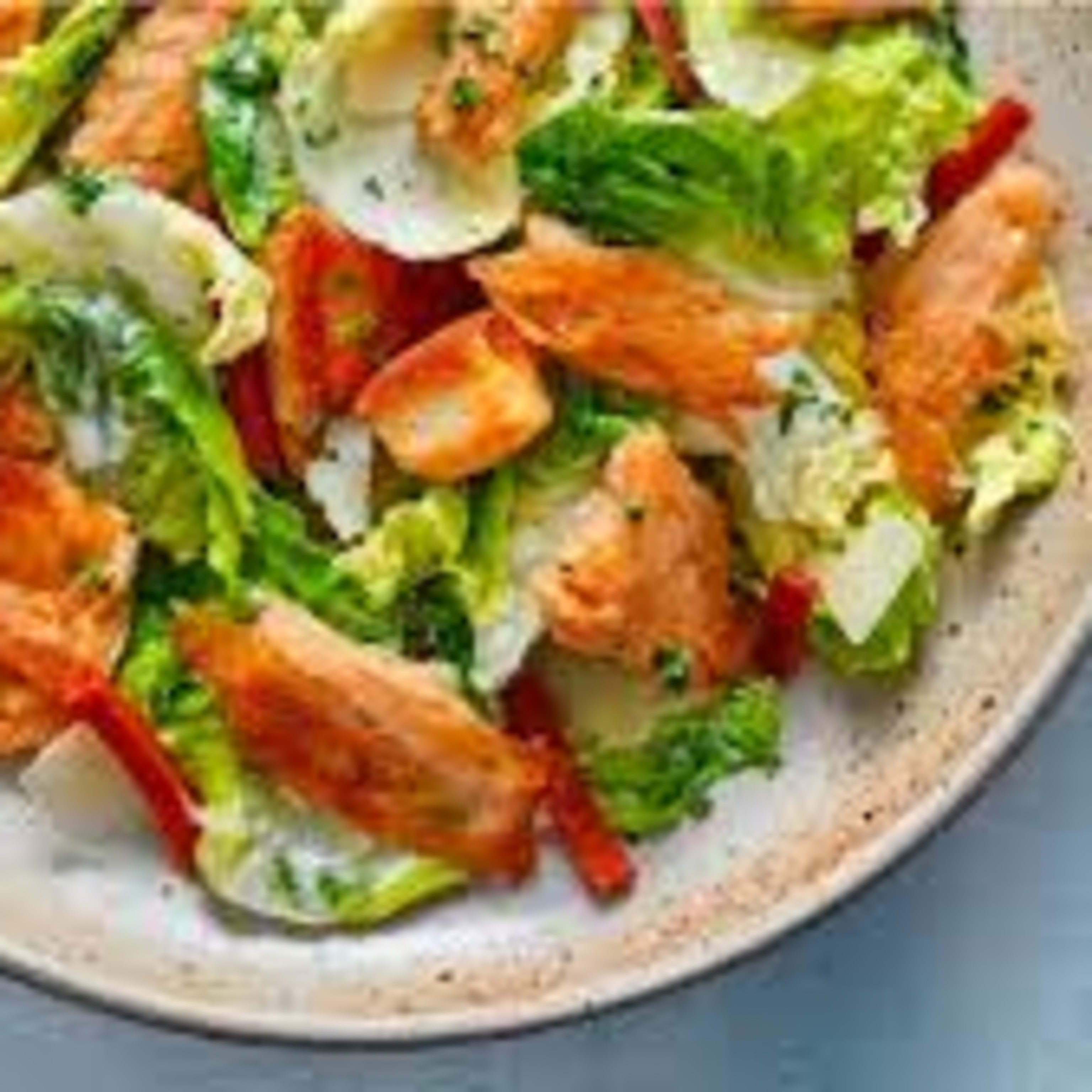Ensalada templada de "no pollo"
