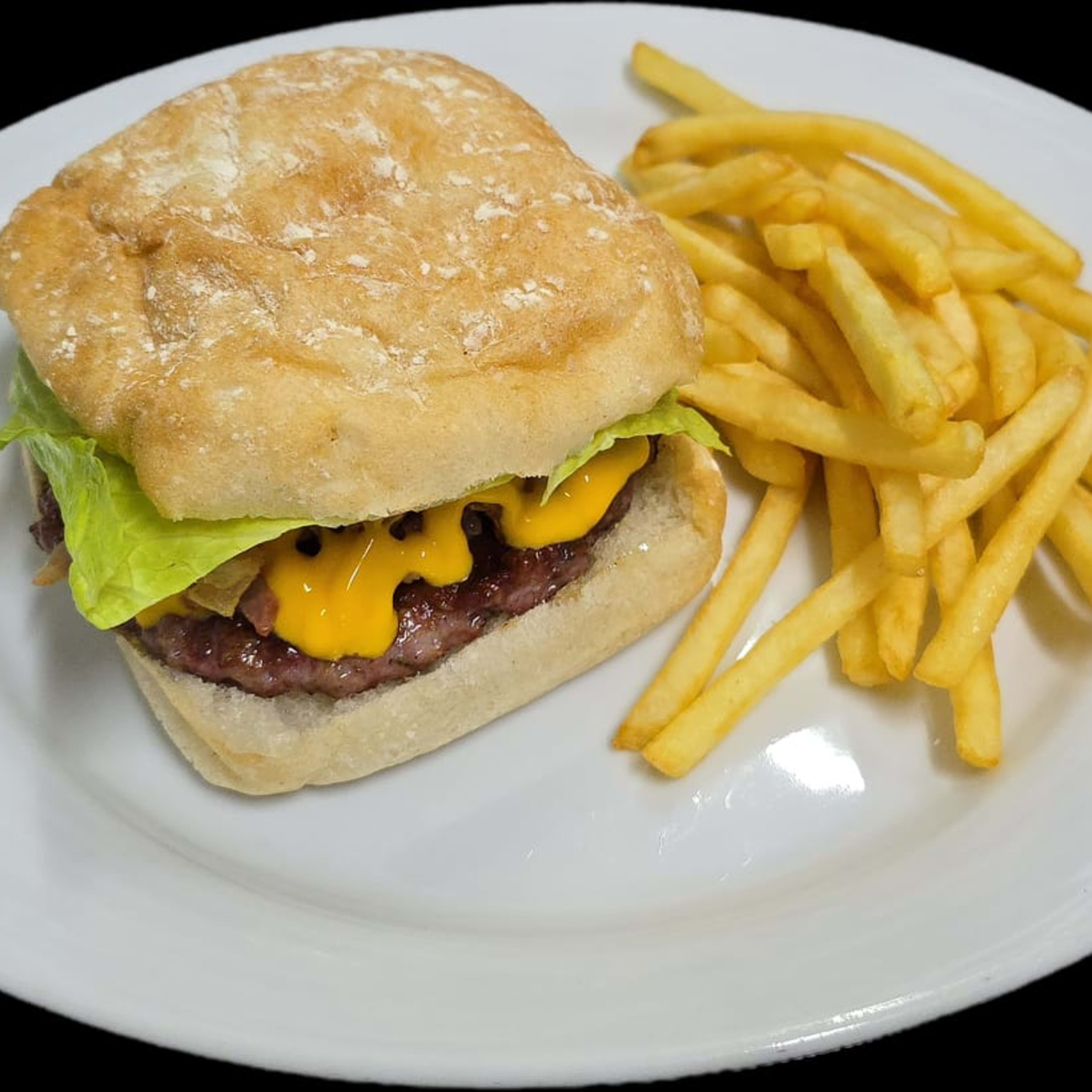 Hamburguesa Cheddar y Bacon