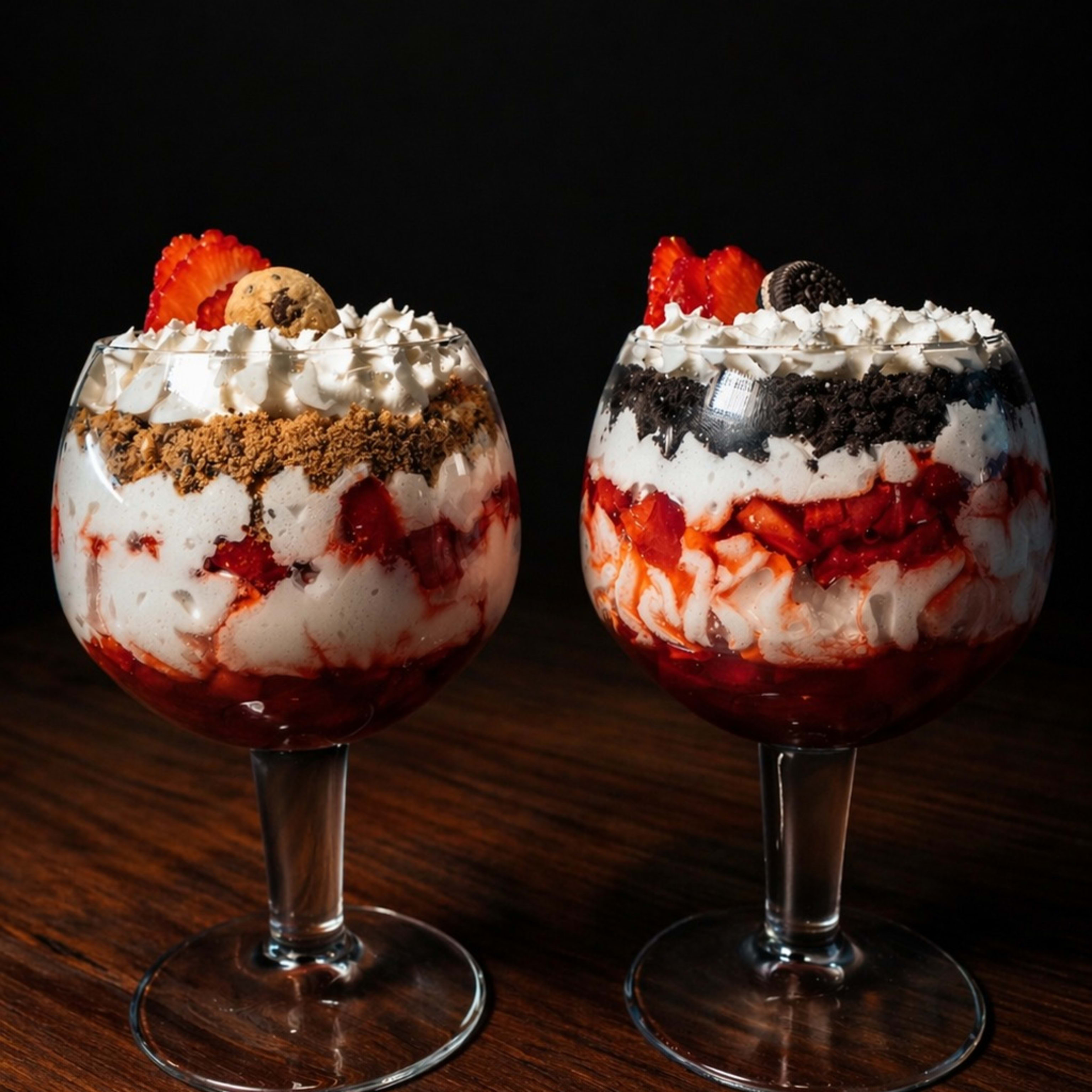 FRESAS CON NATA Y GALLETA OREO