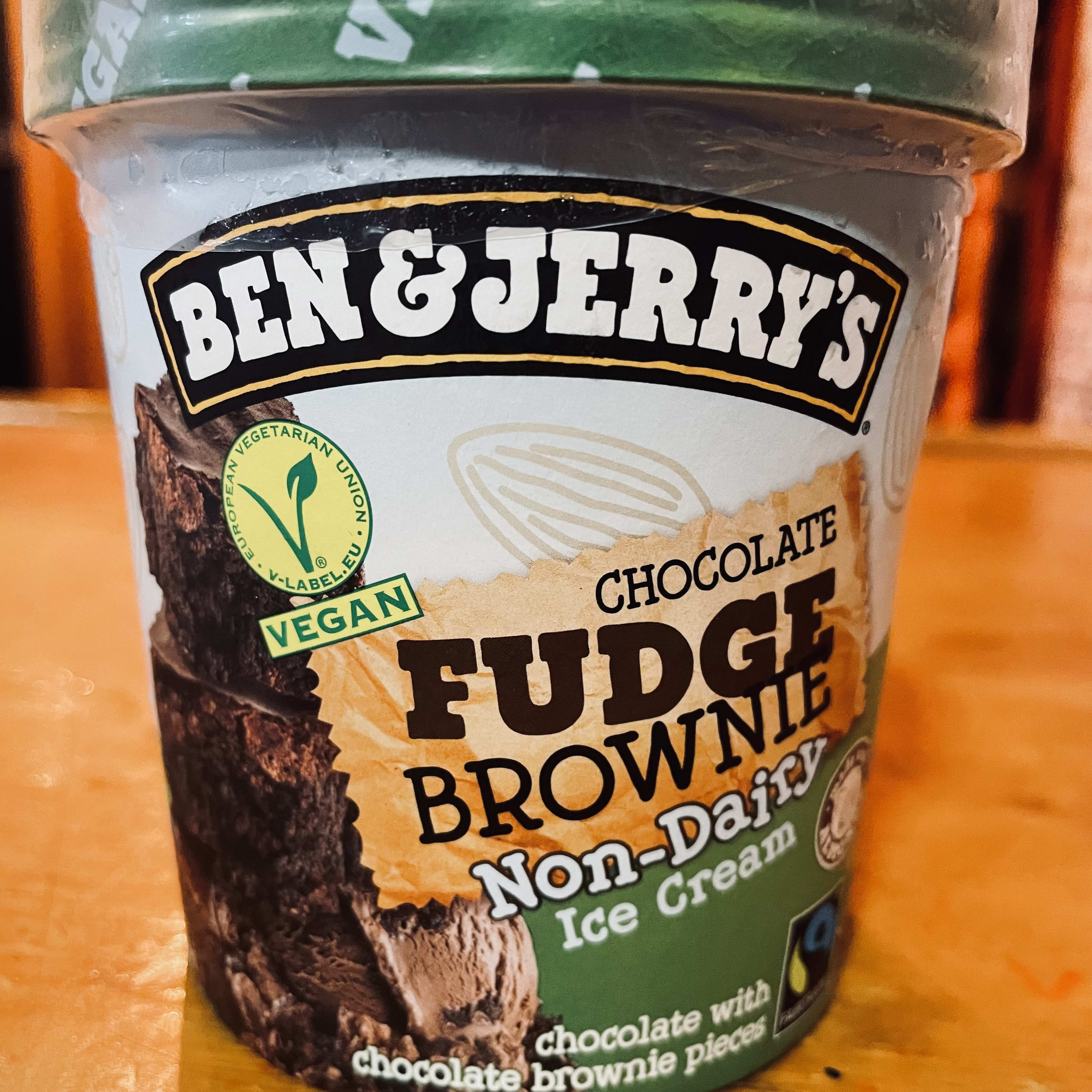 Helado ben &  Jerry's vegano de Brownie chocolate