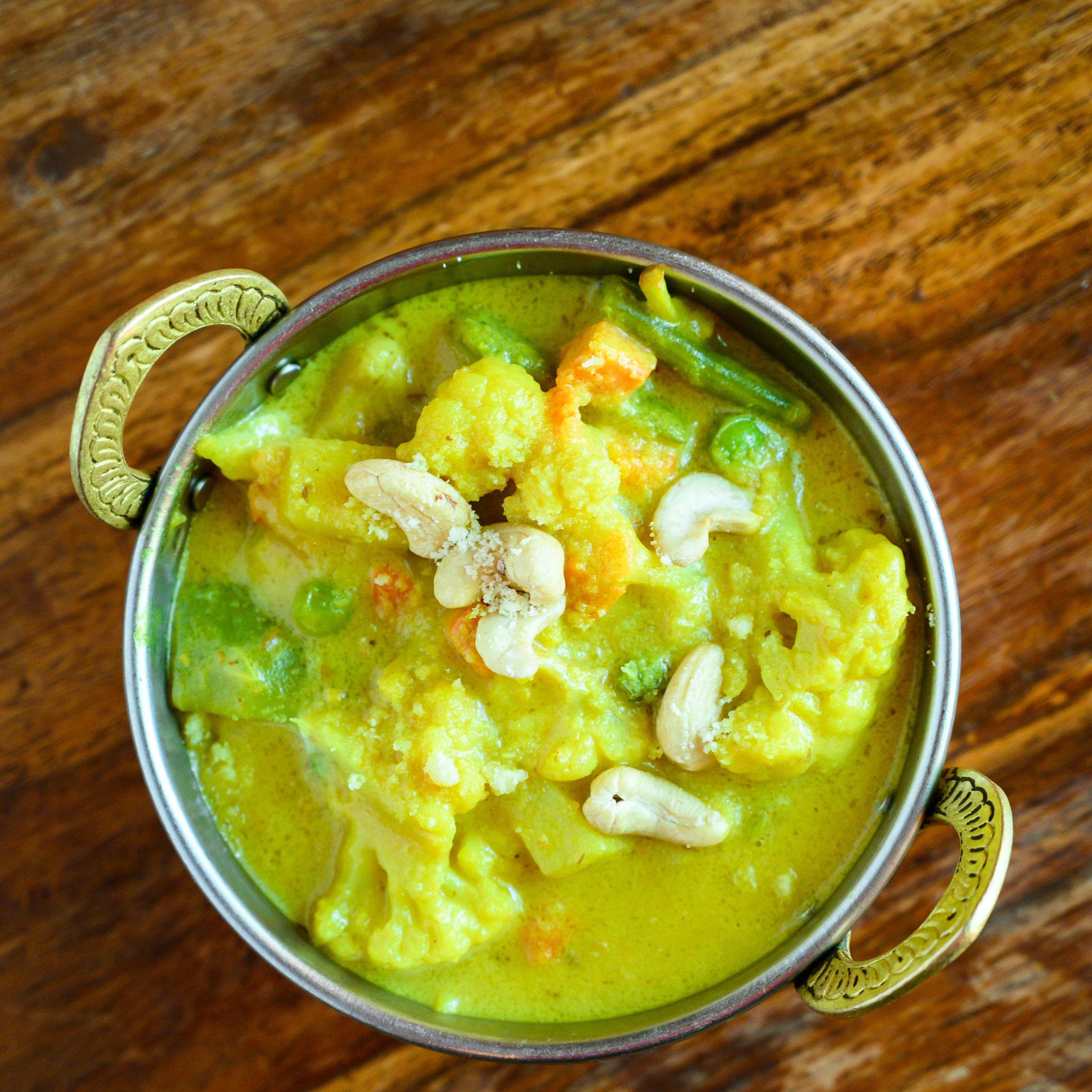 Korma de Verduras (Vegano).