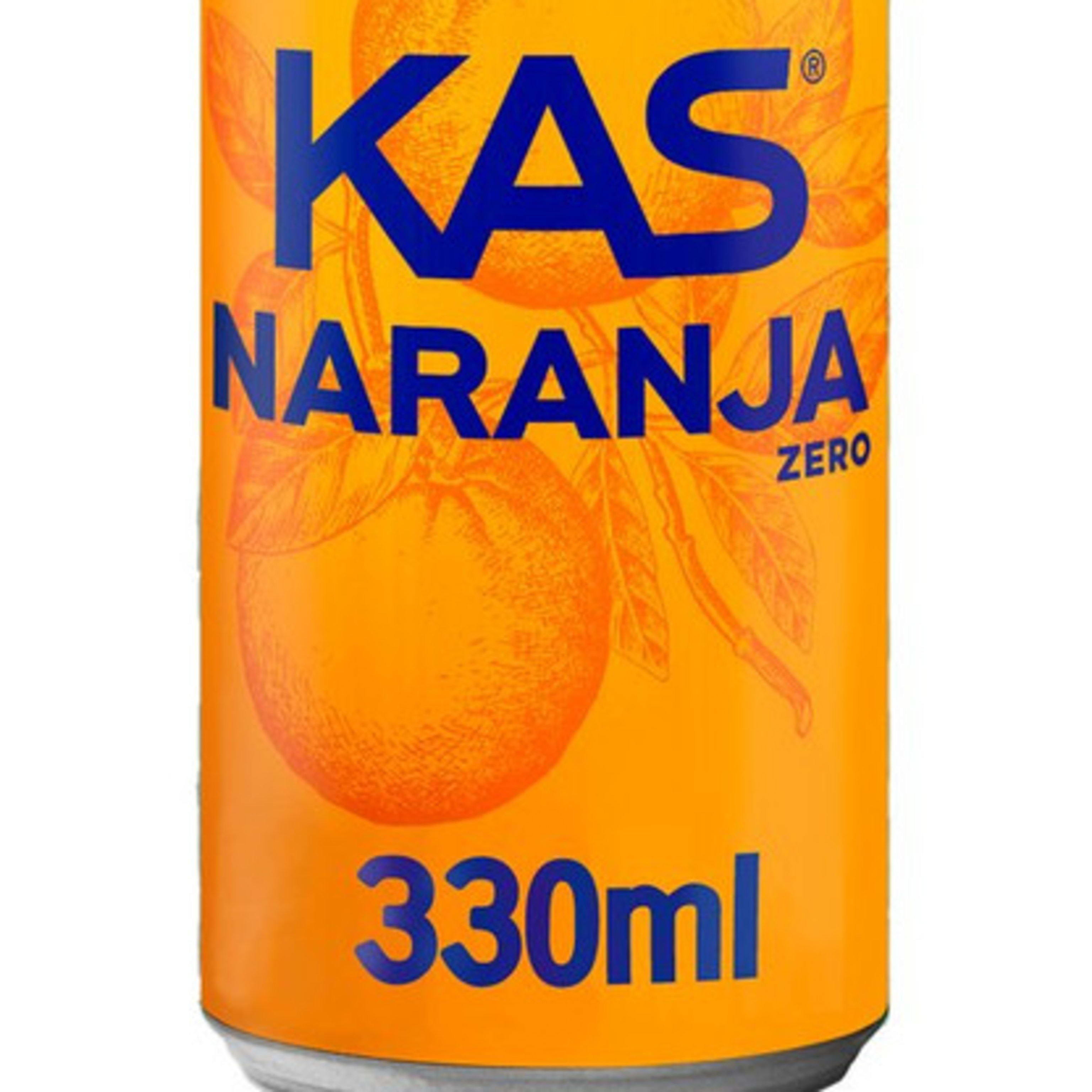 KAS Orange Zero Sugar-Free Orange Flavored Sparkling Drink 330ml Can