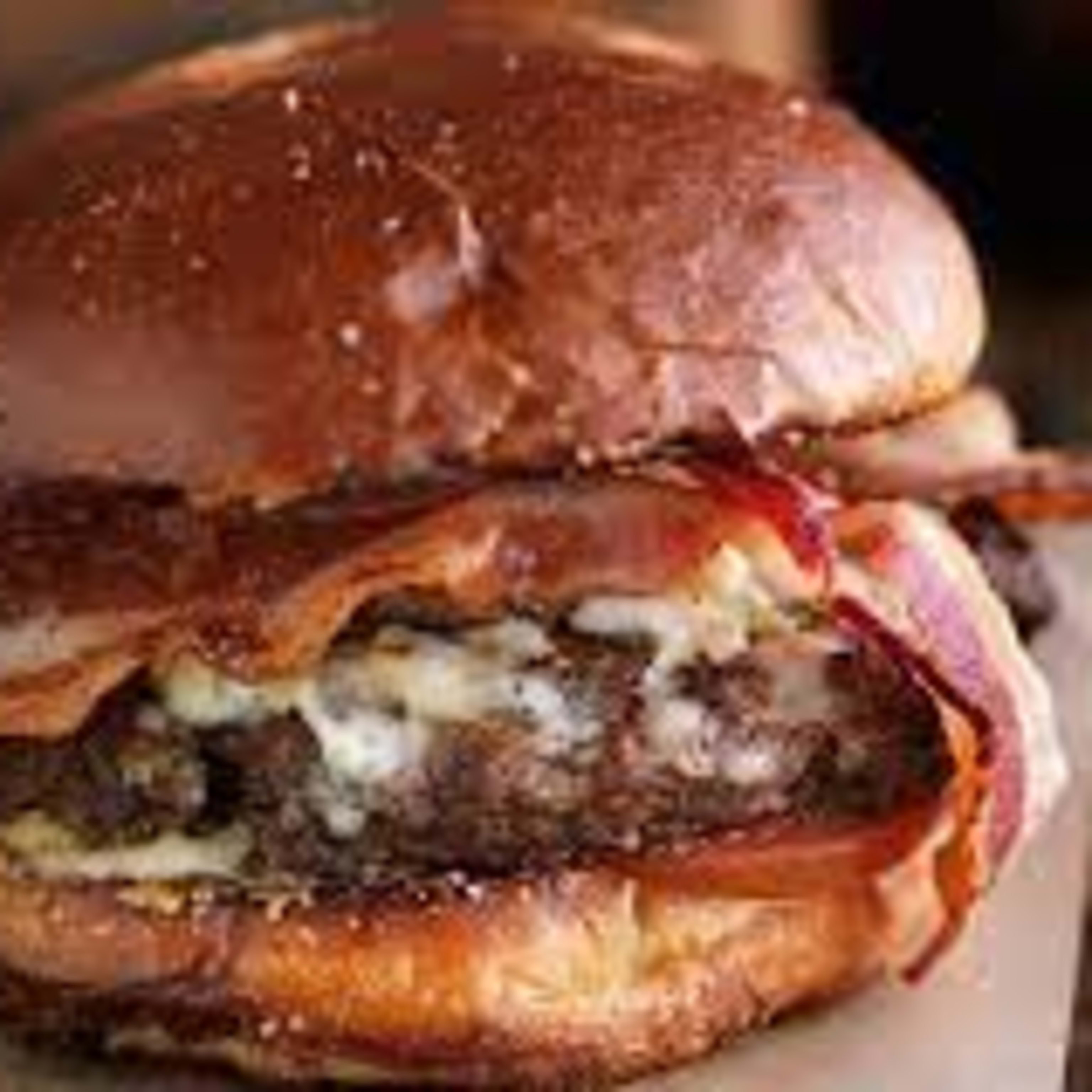 Hamburguesa, queso y bacon