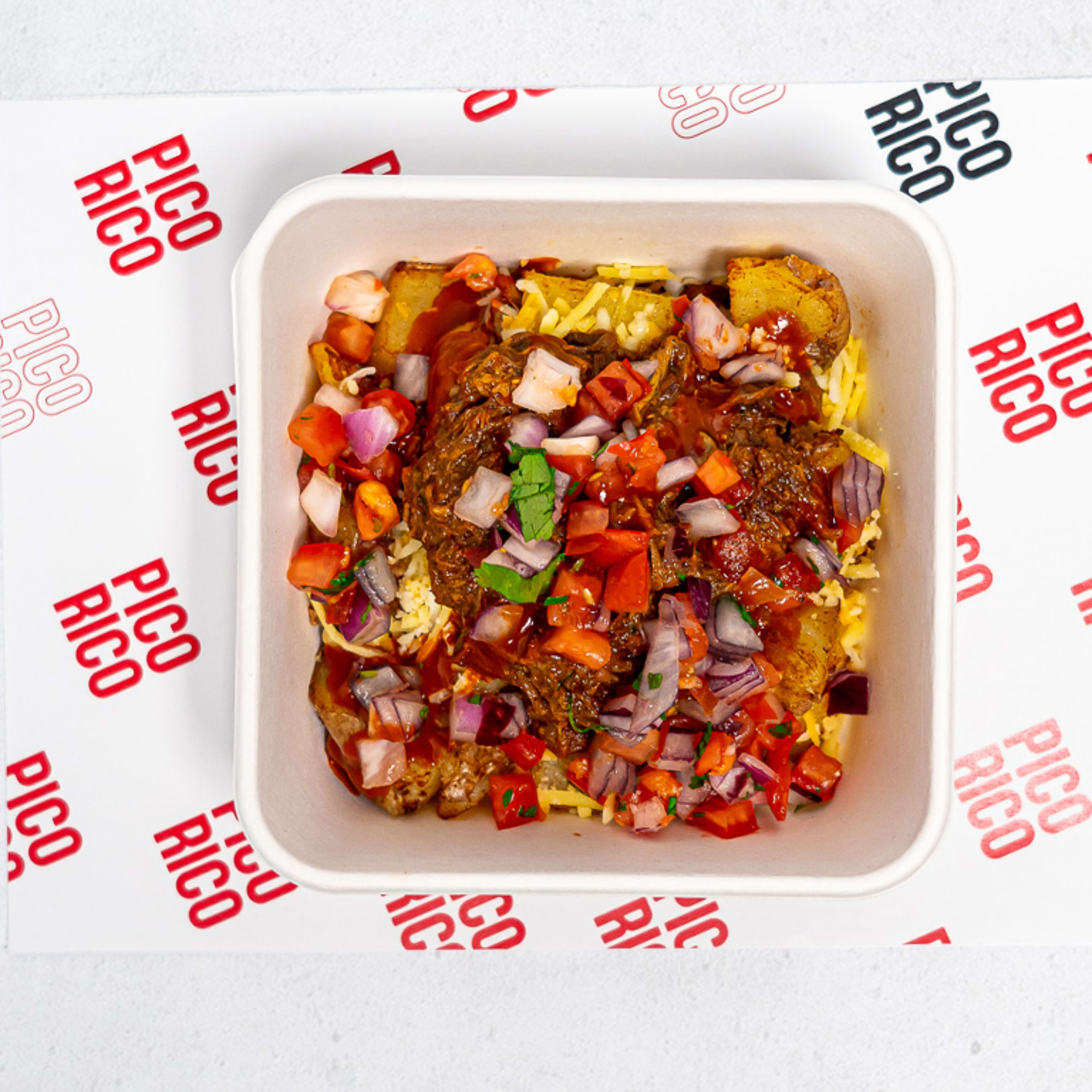BRAVAS CON CARNITAS (TOQUE PICANTE)