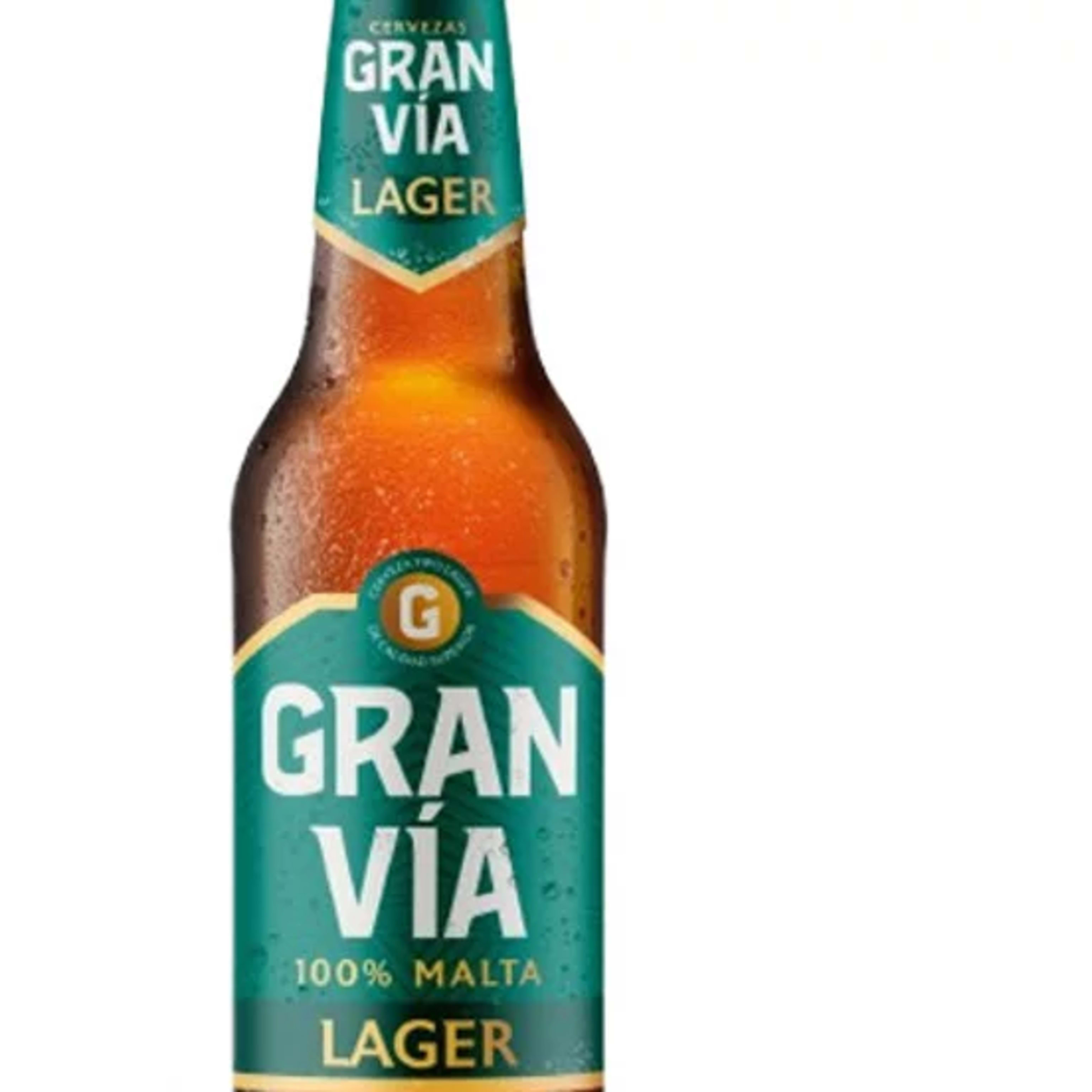 Cerveza Gran Via Lager 33 cl. - 100% Malta