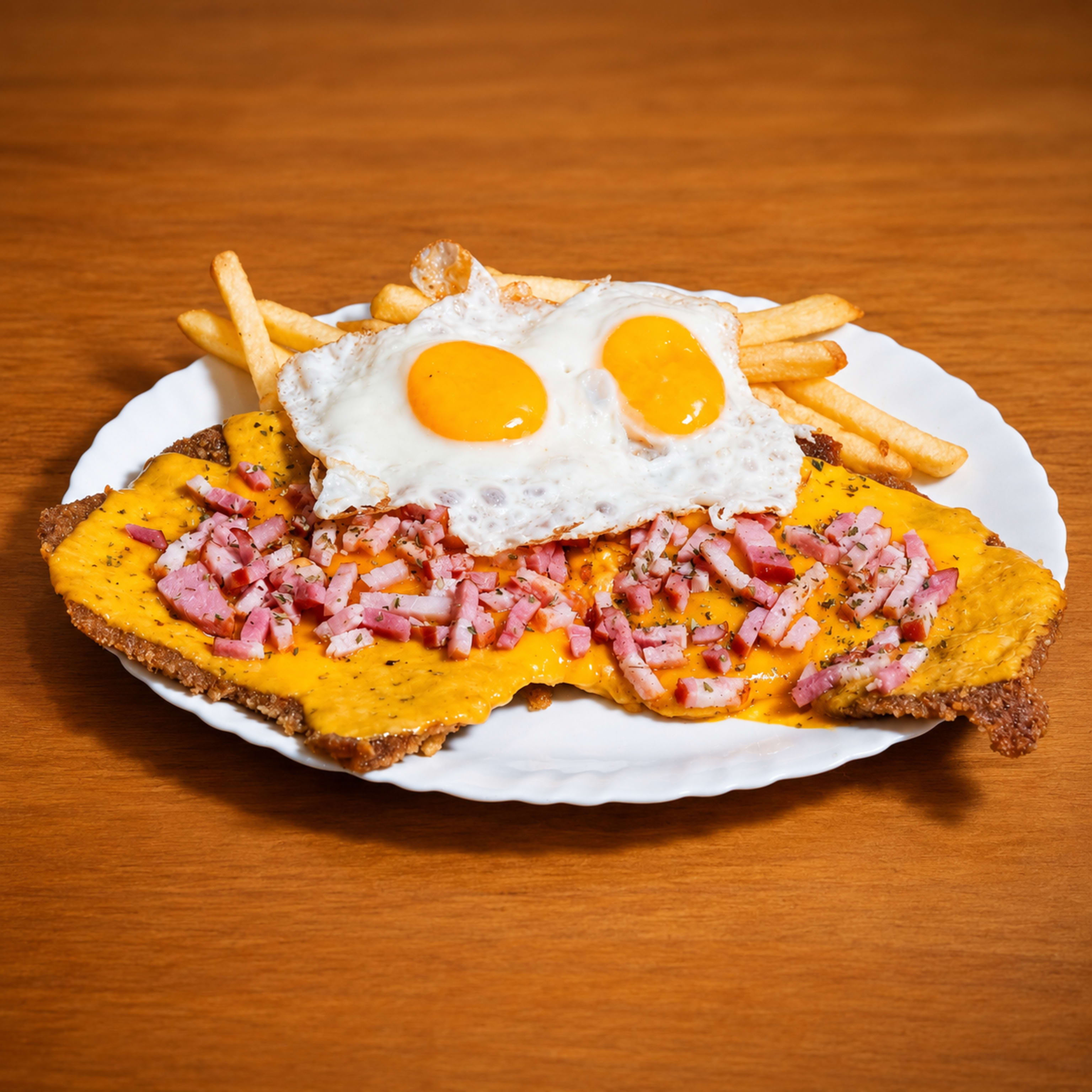 Milanesa bacon & cheddar