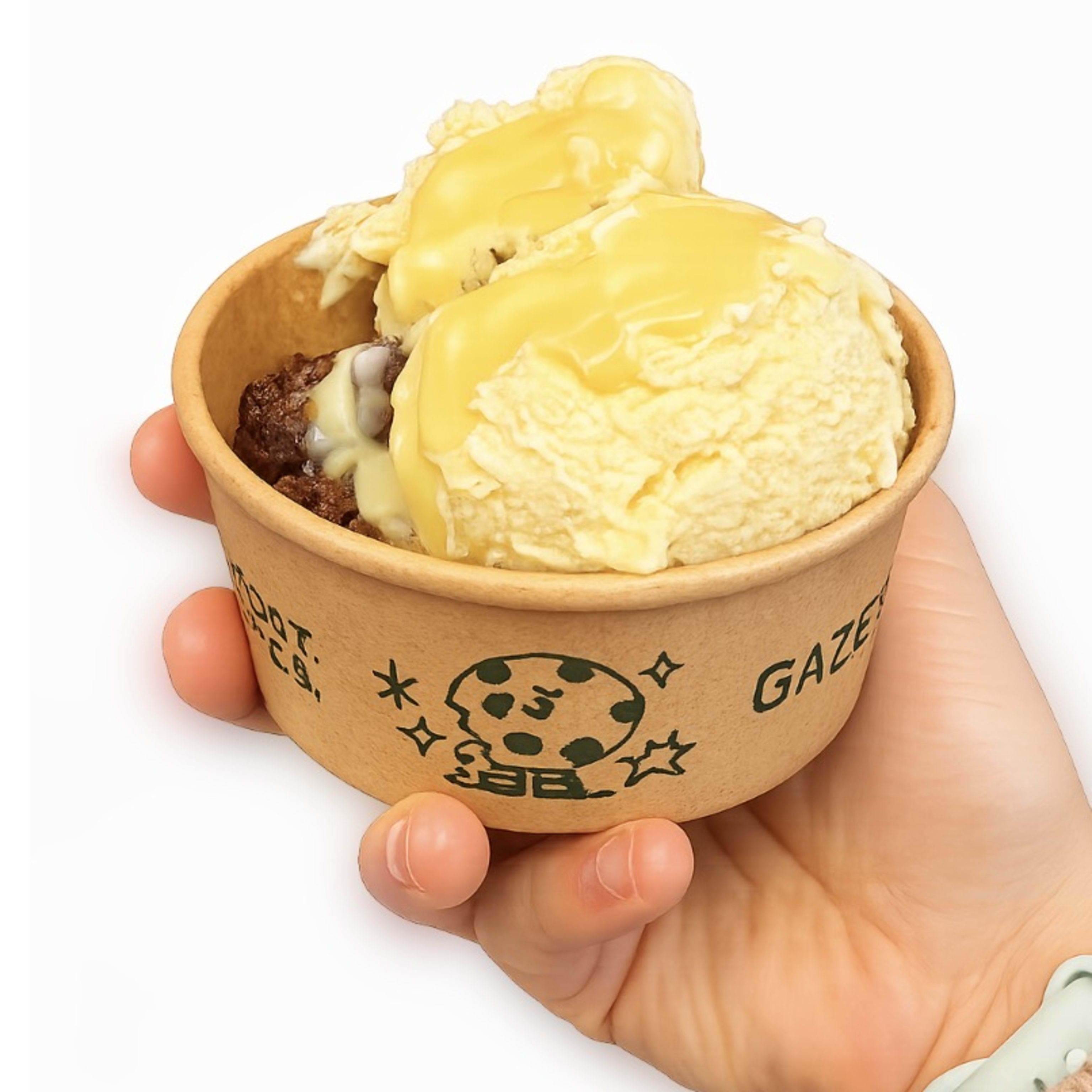 VASO DE MINIBROWNIES CON HELADO