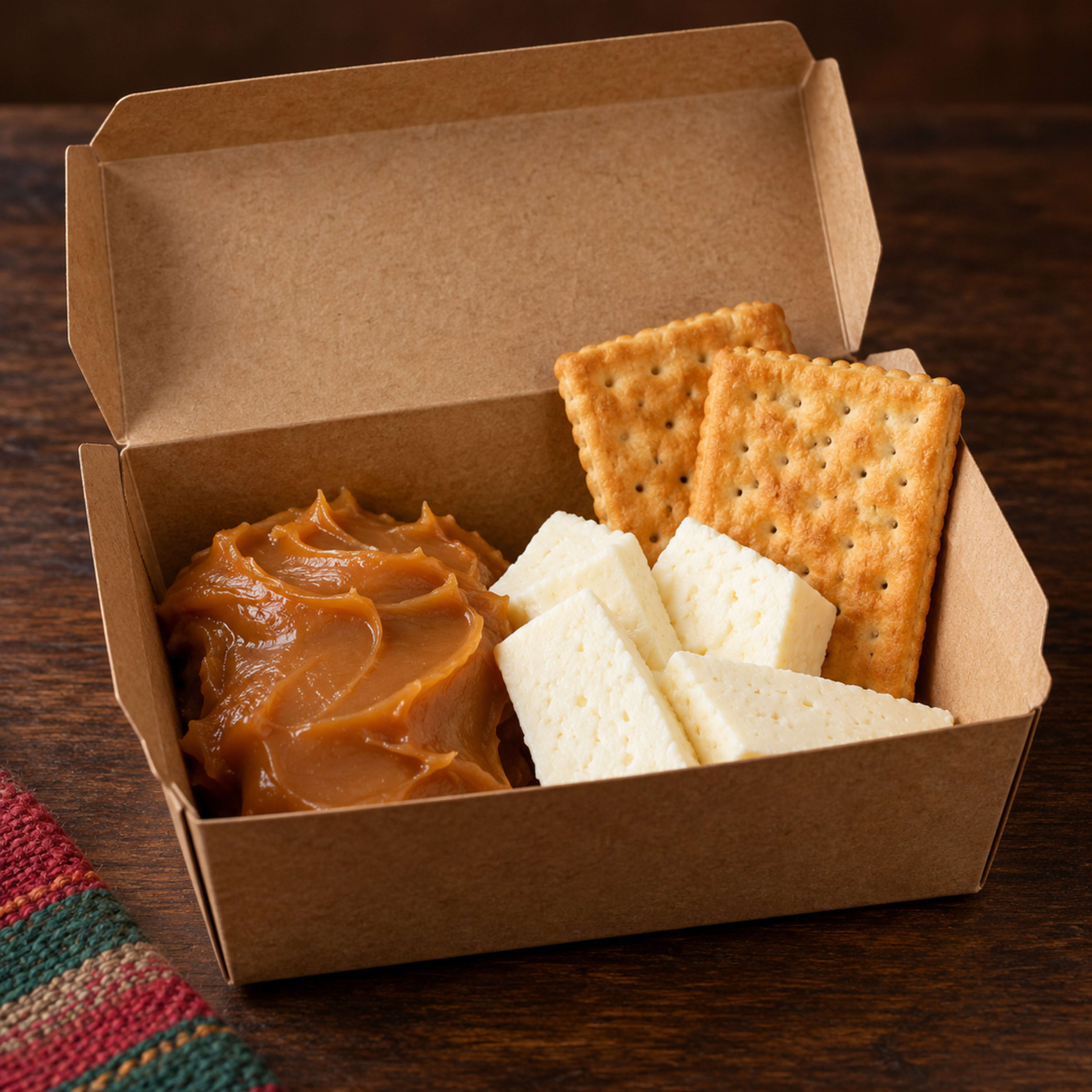 Dulce de leche con queso y galleta
