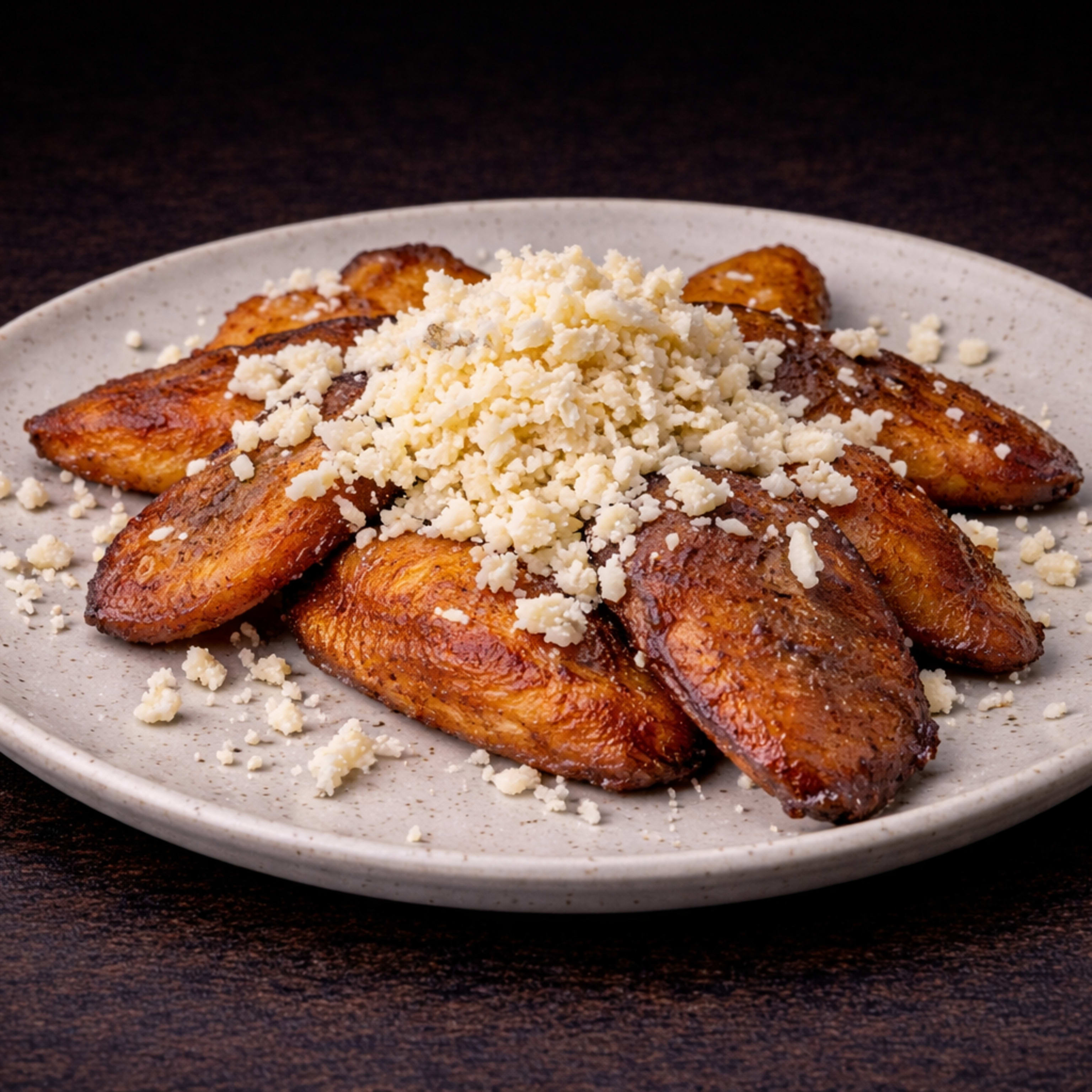 Tajadas fritas con Queso