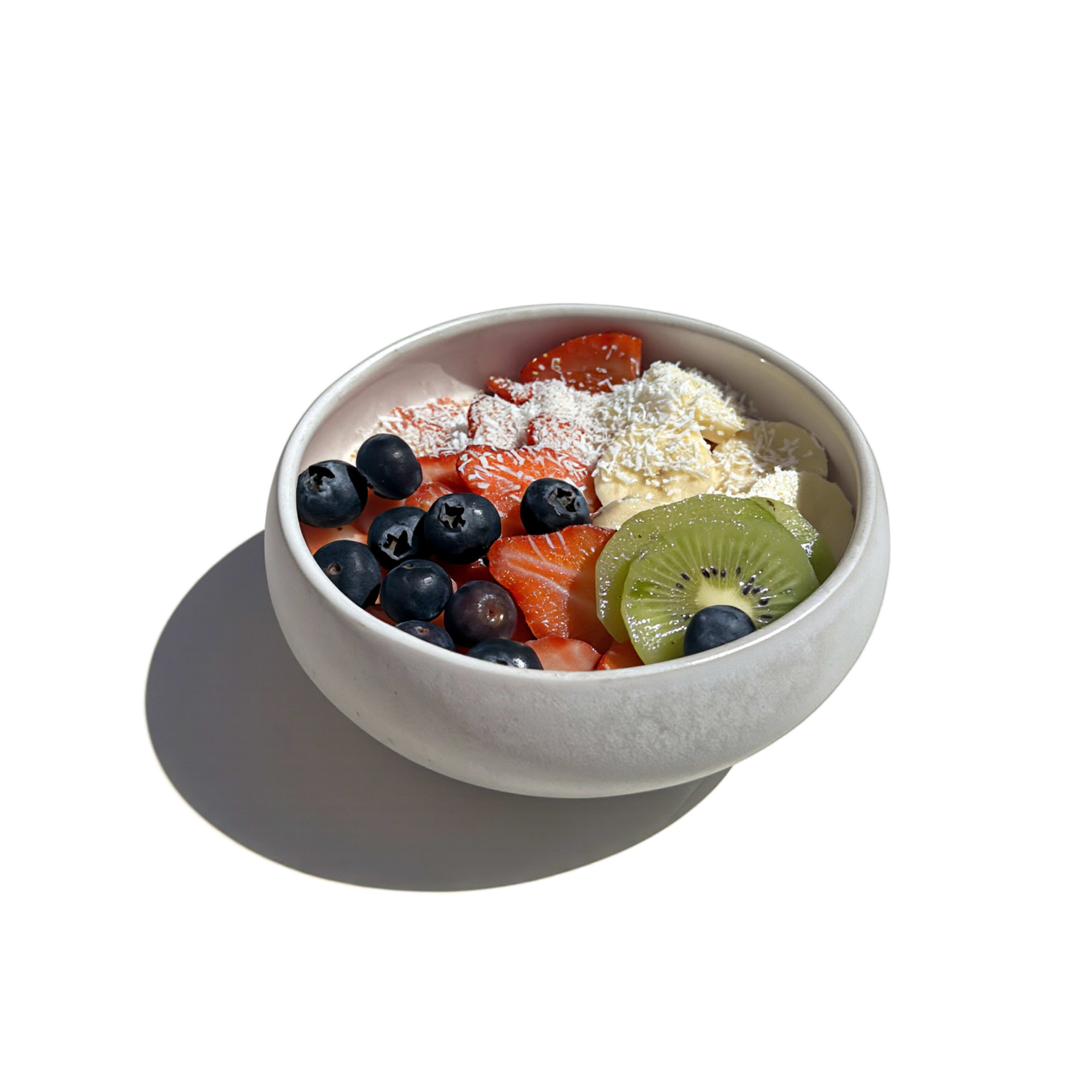 Bol de yogur Natural con fruta y avena