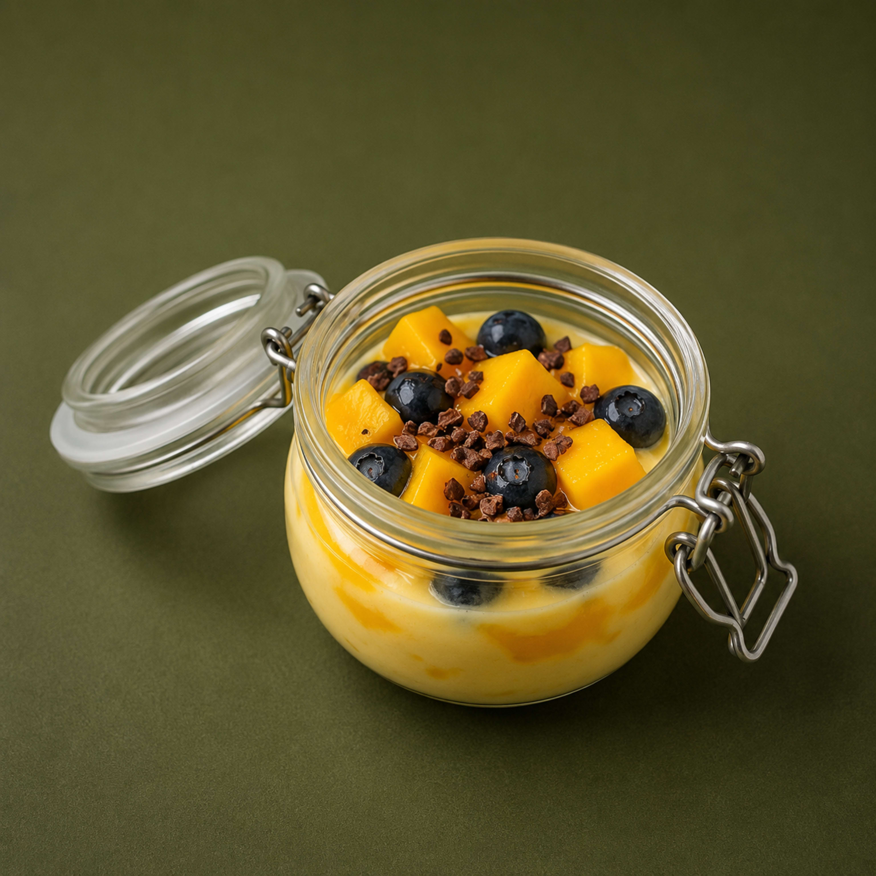 HOMEMADE YOGURT WITH GRANOLA - With red berry compote.

