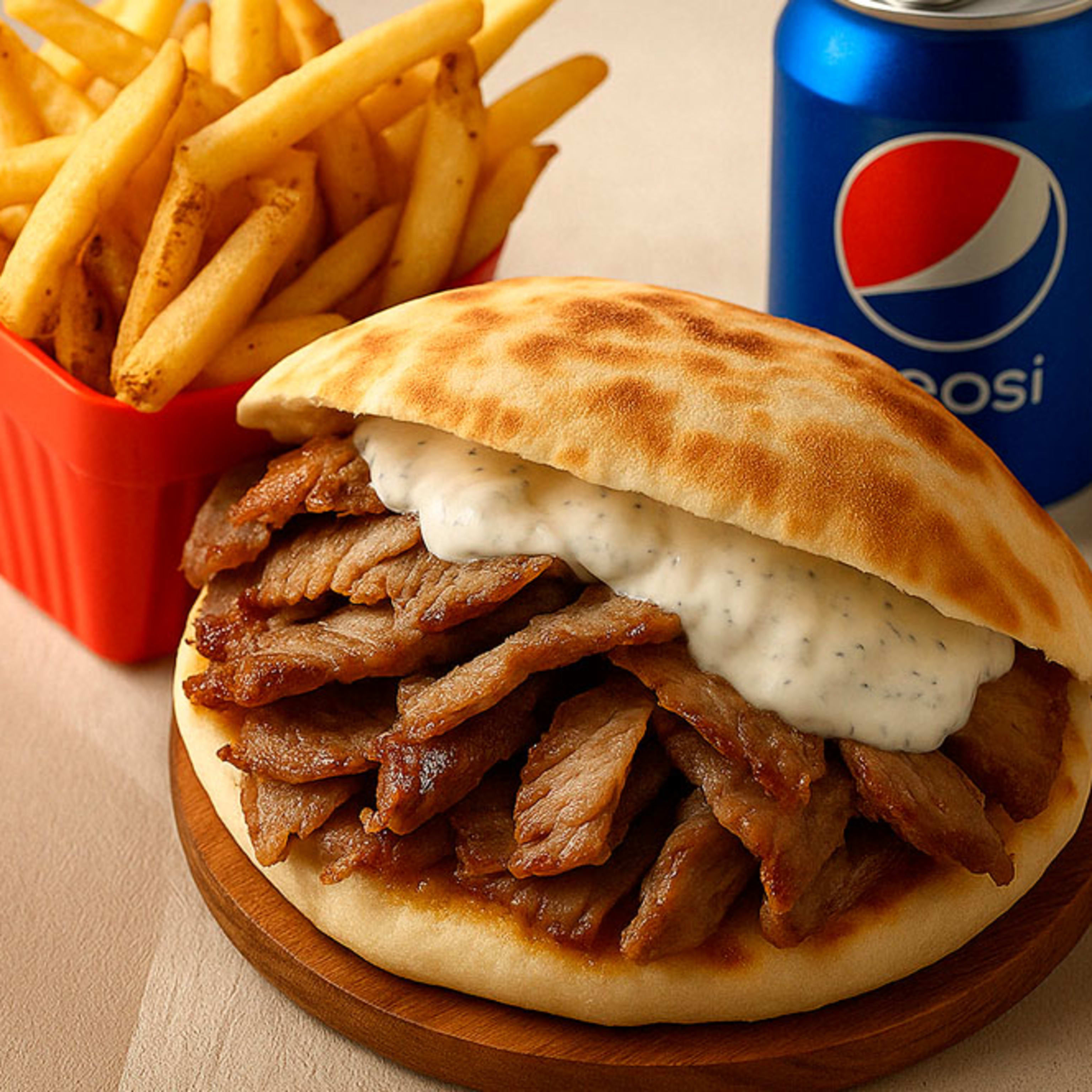 Menu Kebab Solo Carne Ternera