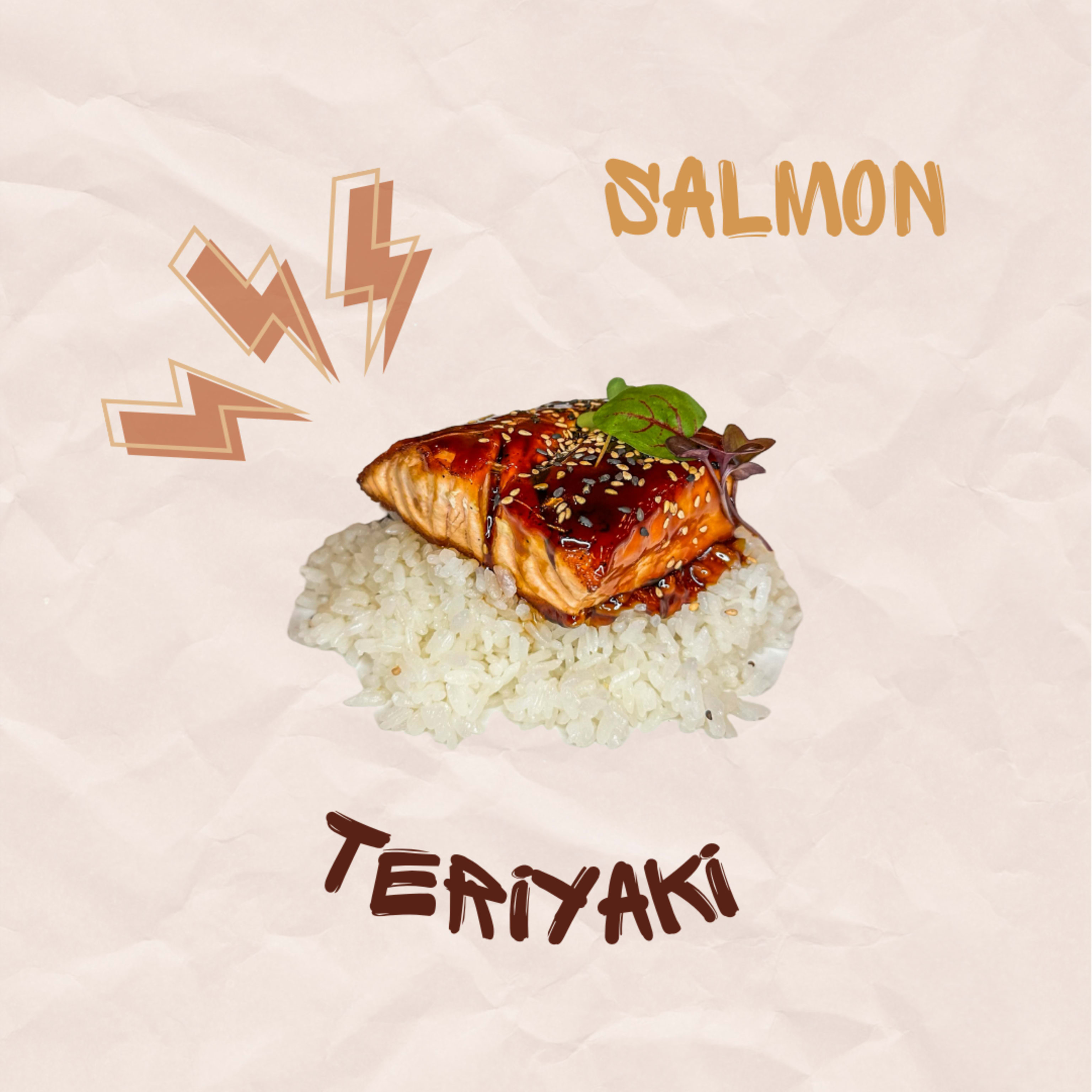 SALMON TERIYAKI CON ARROZ SHARI