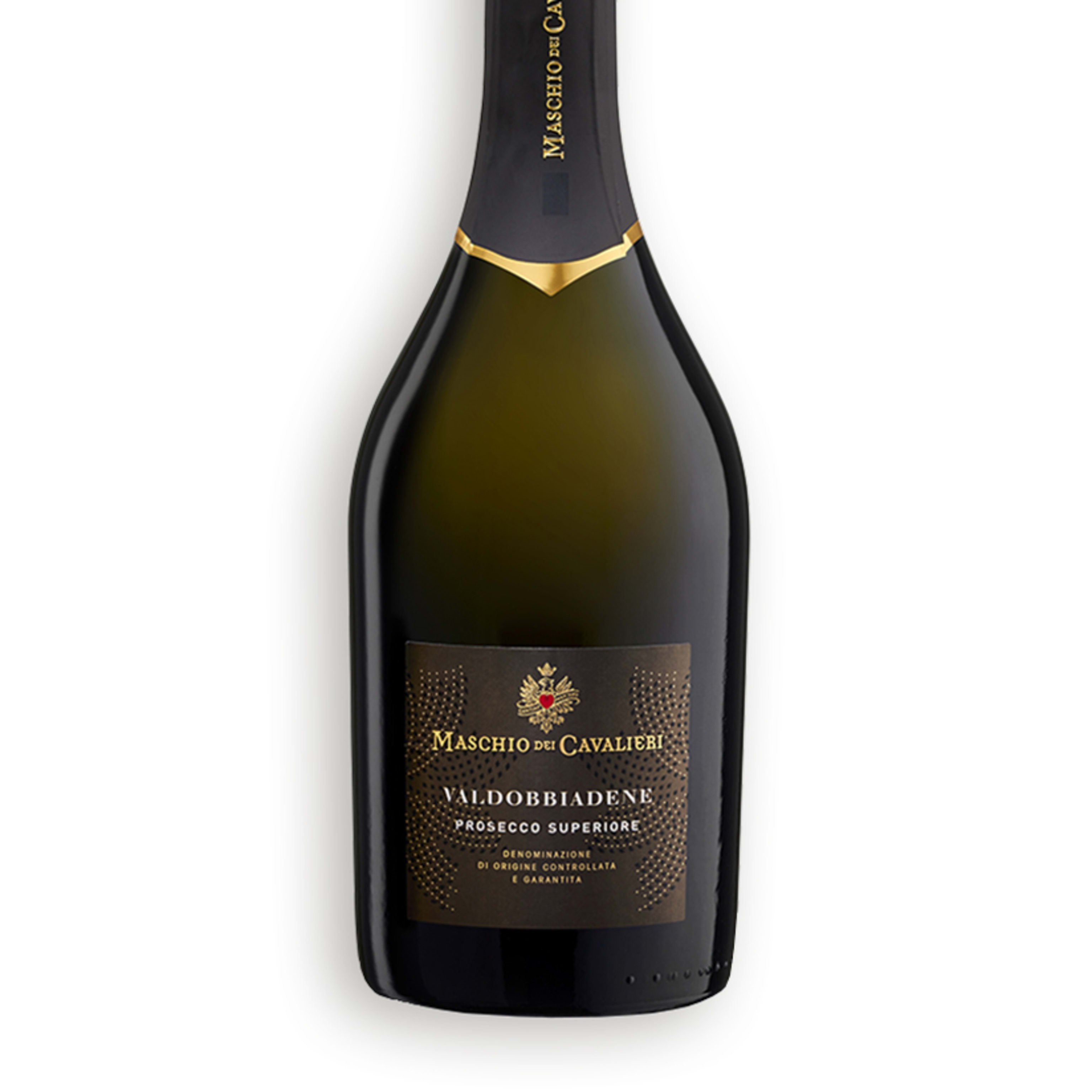 Botella Vino Espumoso Prosecco. Extra Dry Superiore.D.O. Valdobbiadene. Bod.  Maschio di Cavaliere.
