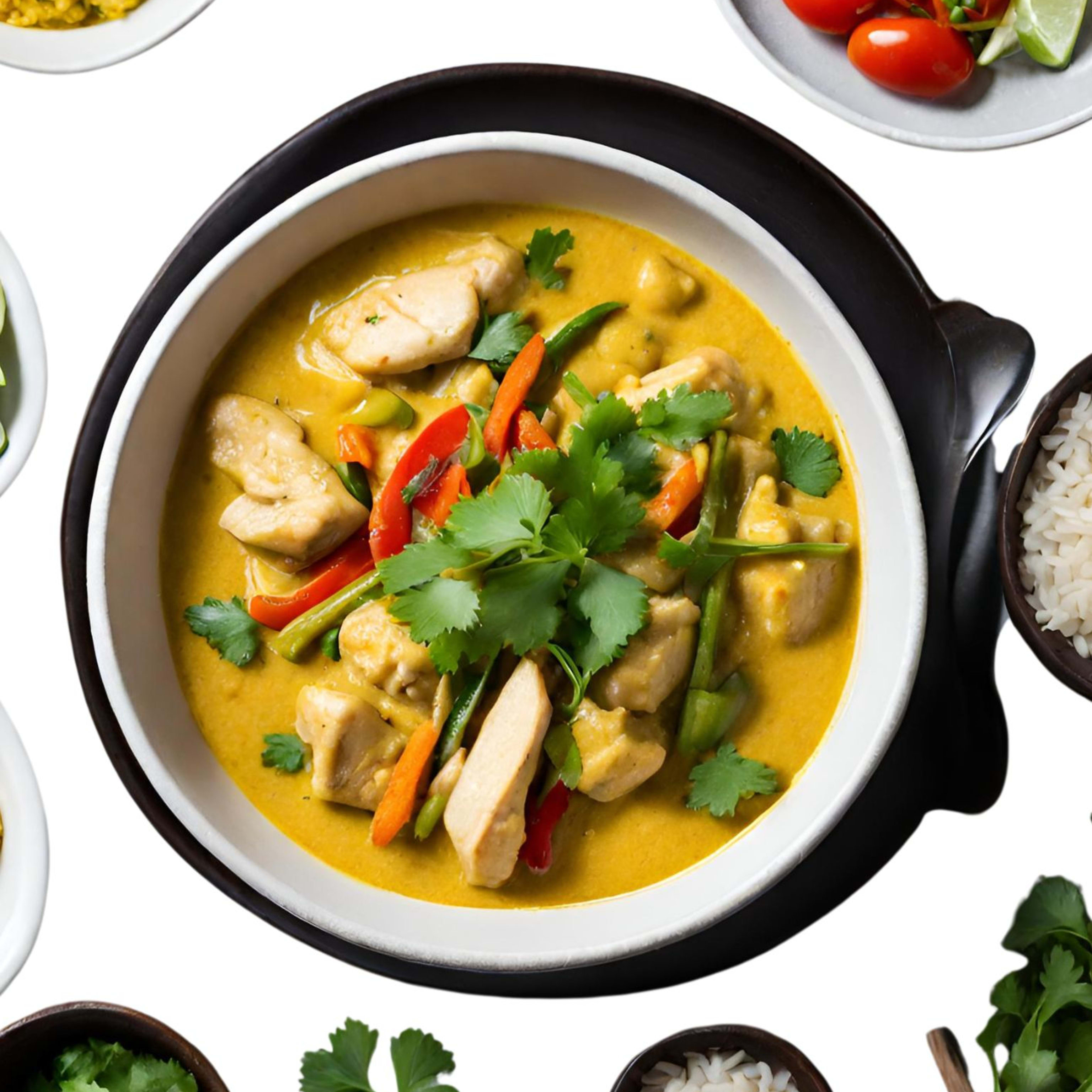 Curry Amarillo con Arroz y Verduras