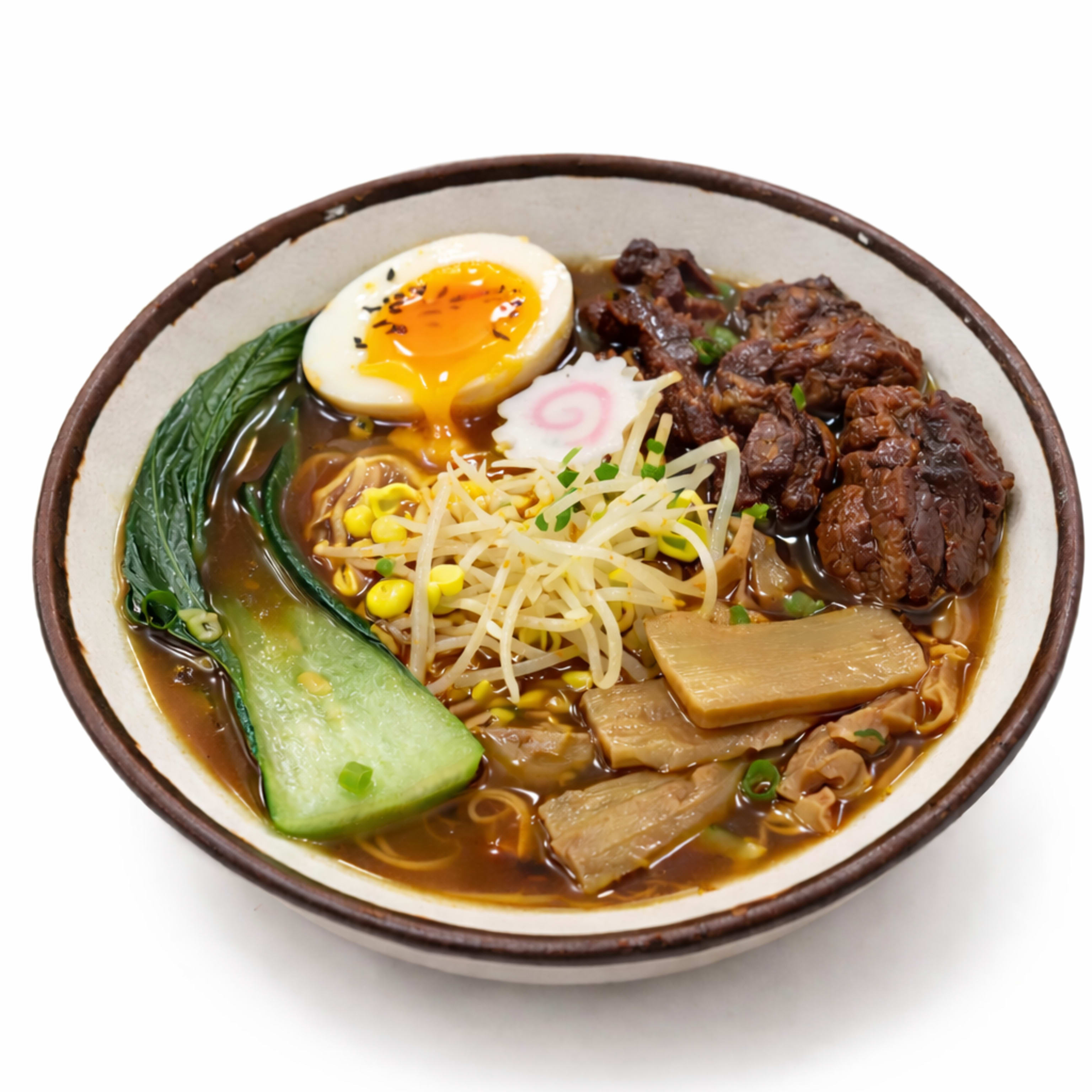 Ternera estofada Ramen con caldo 