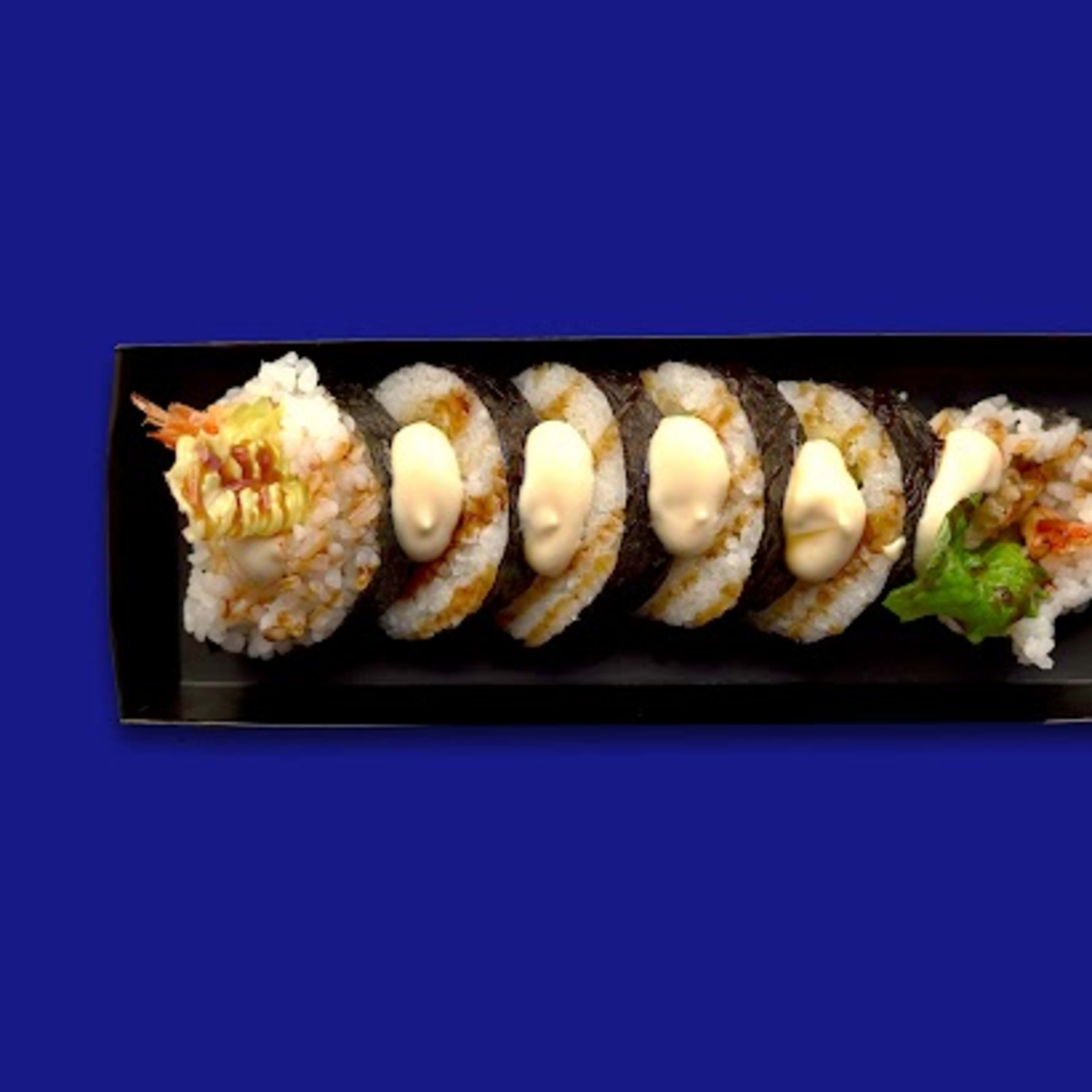 Futomaki de Gamba Tempurizada.