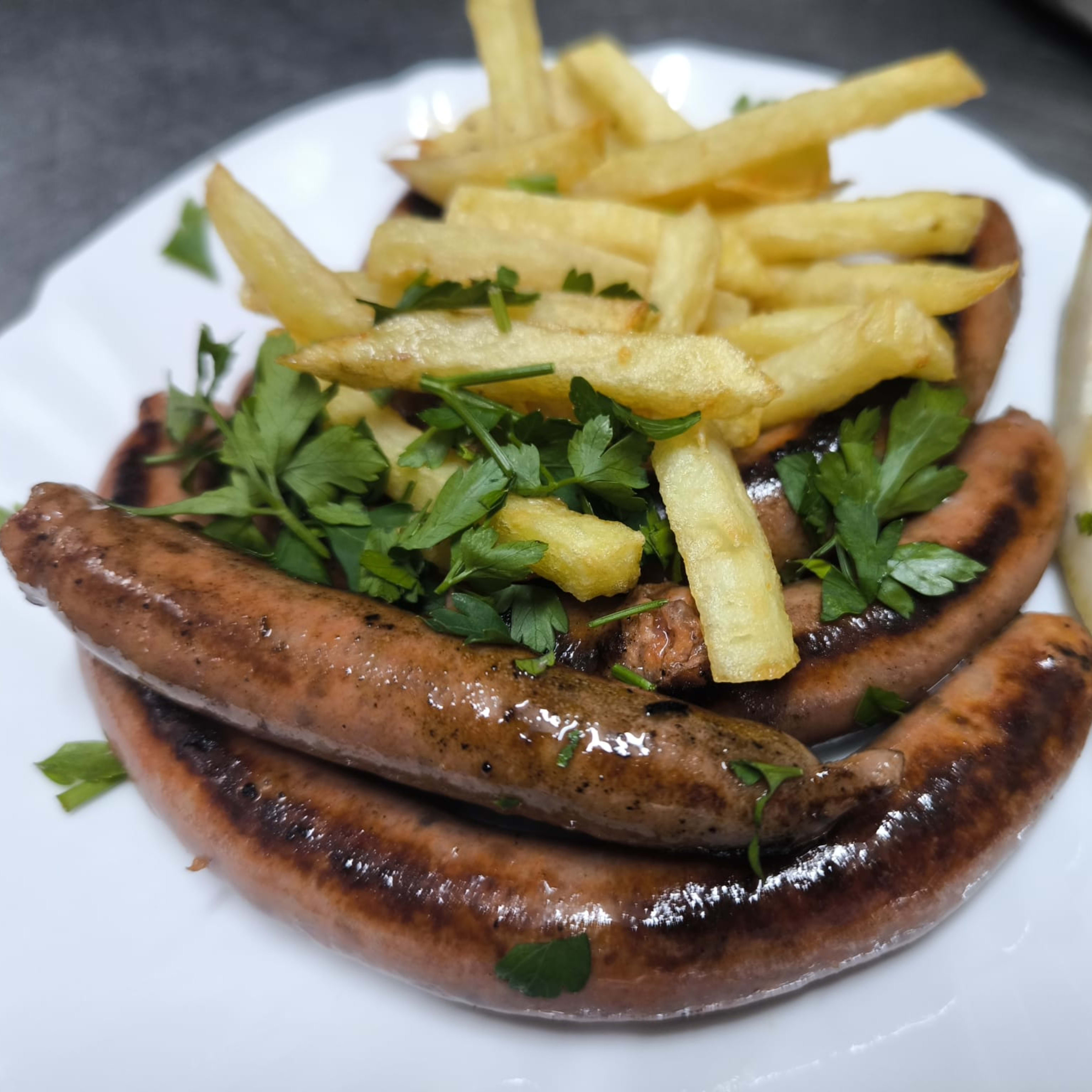 Salchichas asadas