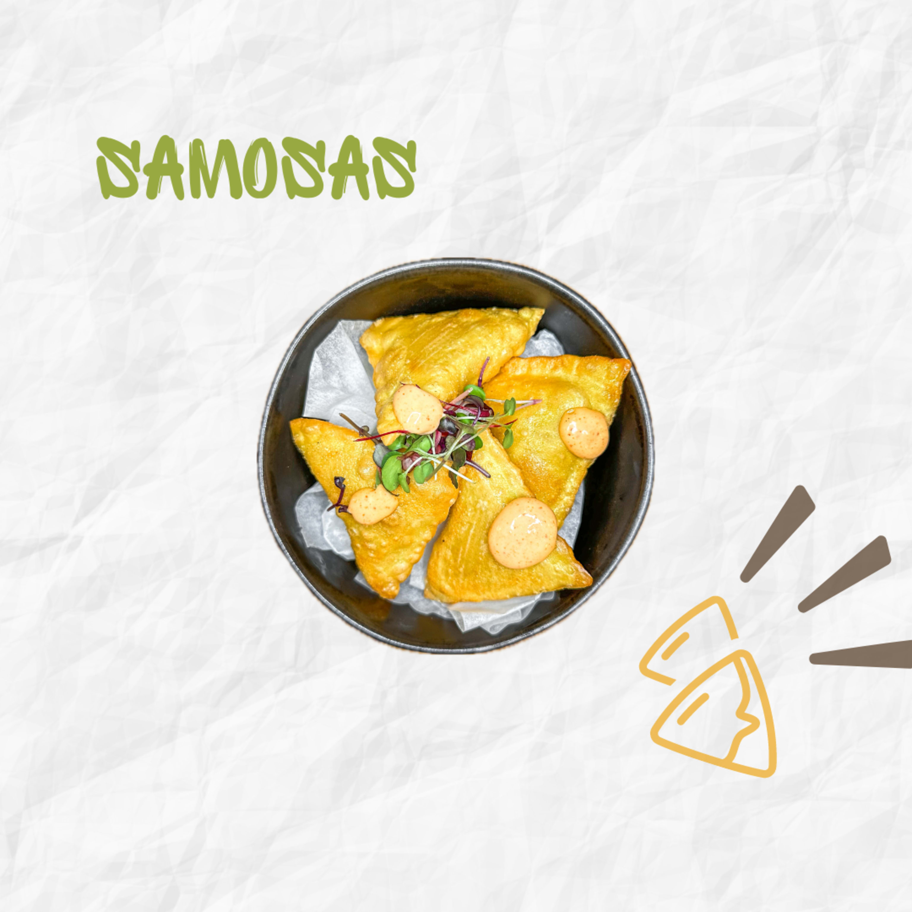 SAMOSAS DE POLLO AL CURRY (4U.)