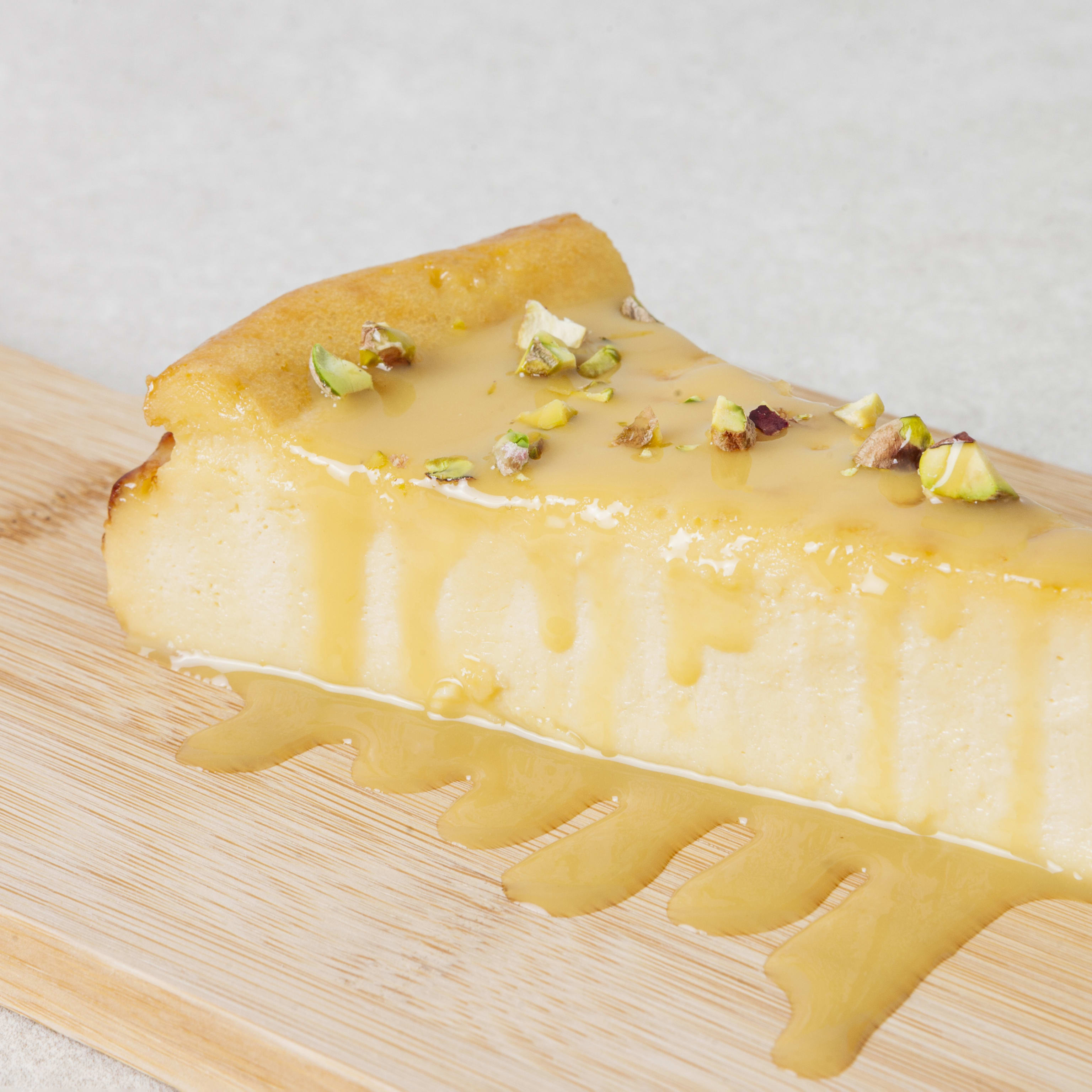 Tarta de queso con pistacho