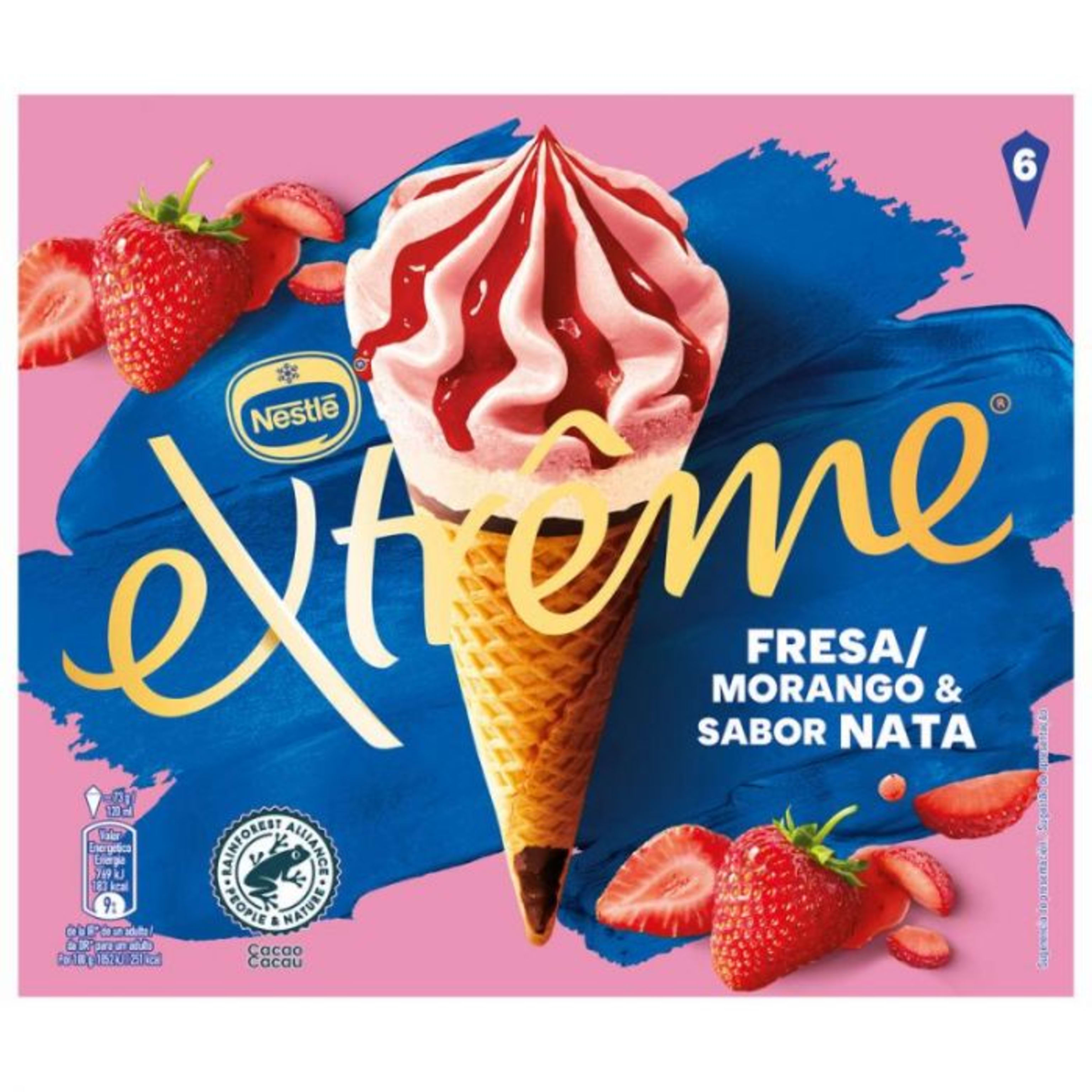 HELADO EXTREME FRESA & NATA