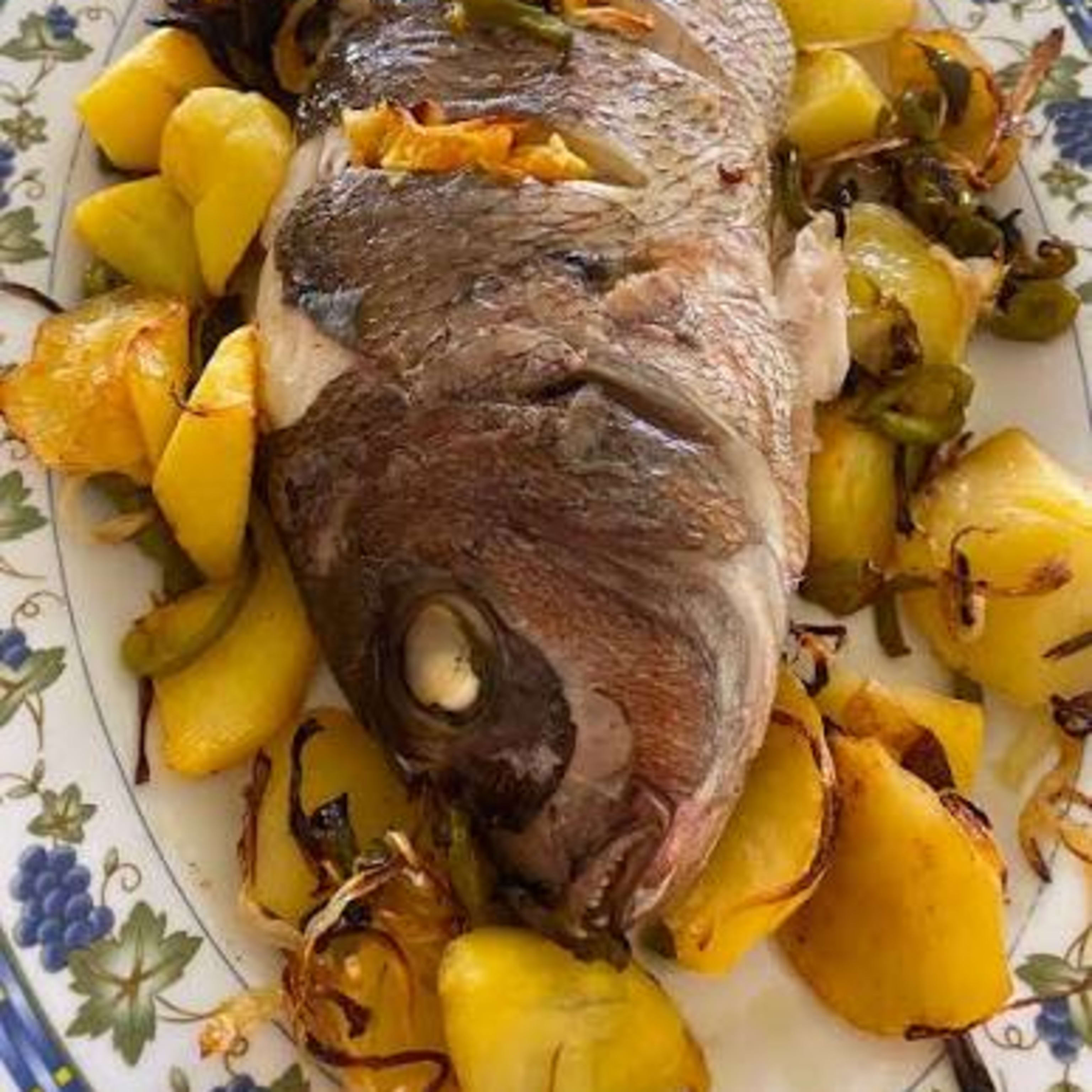 PARGO AL HORNO(Tiempo min espera 20mnt)