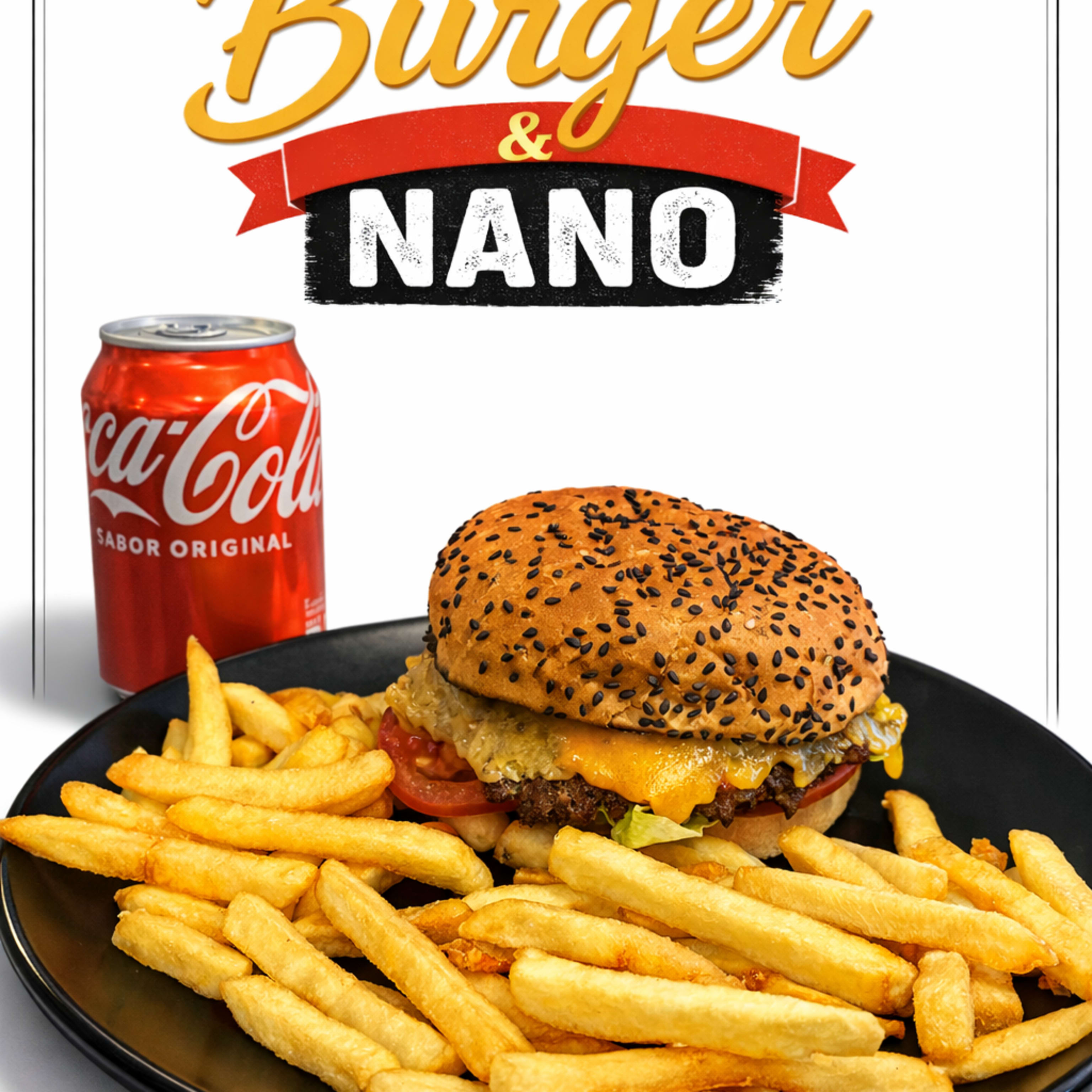 Menu Burger au fromage et bacon écrasé