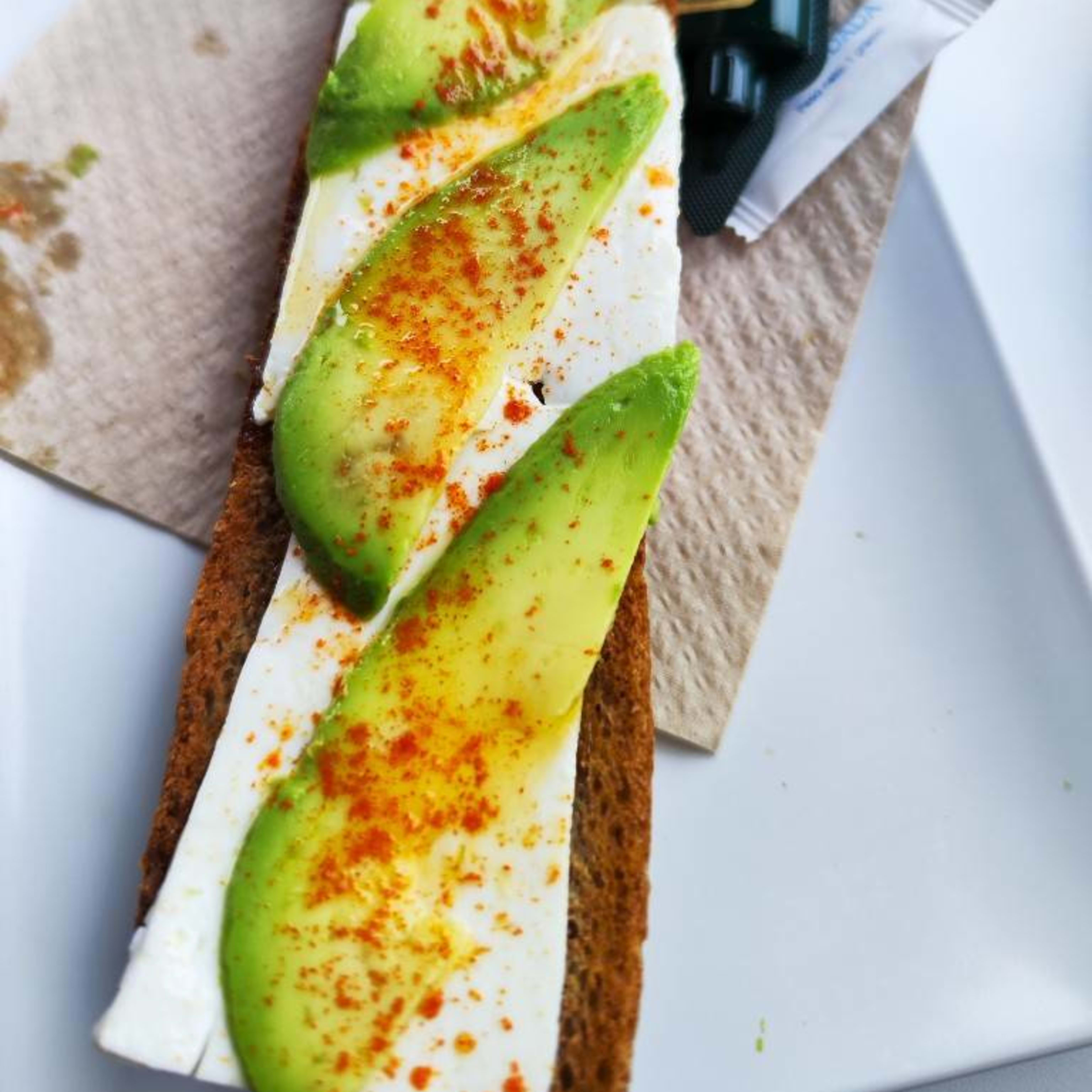 C. AVOCADO AND FRESH CHEESE