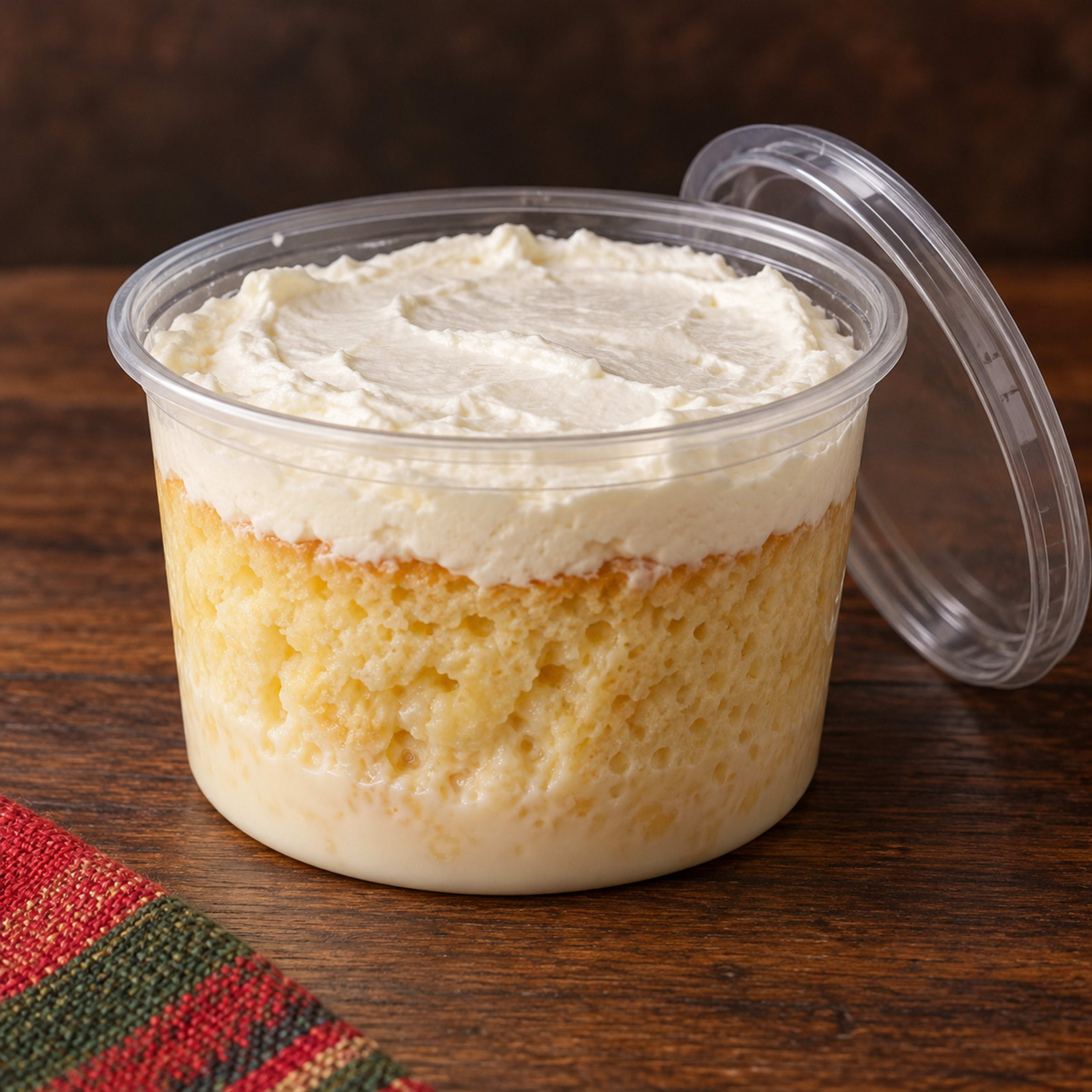Vasito de tarta de 3 leches tradicional