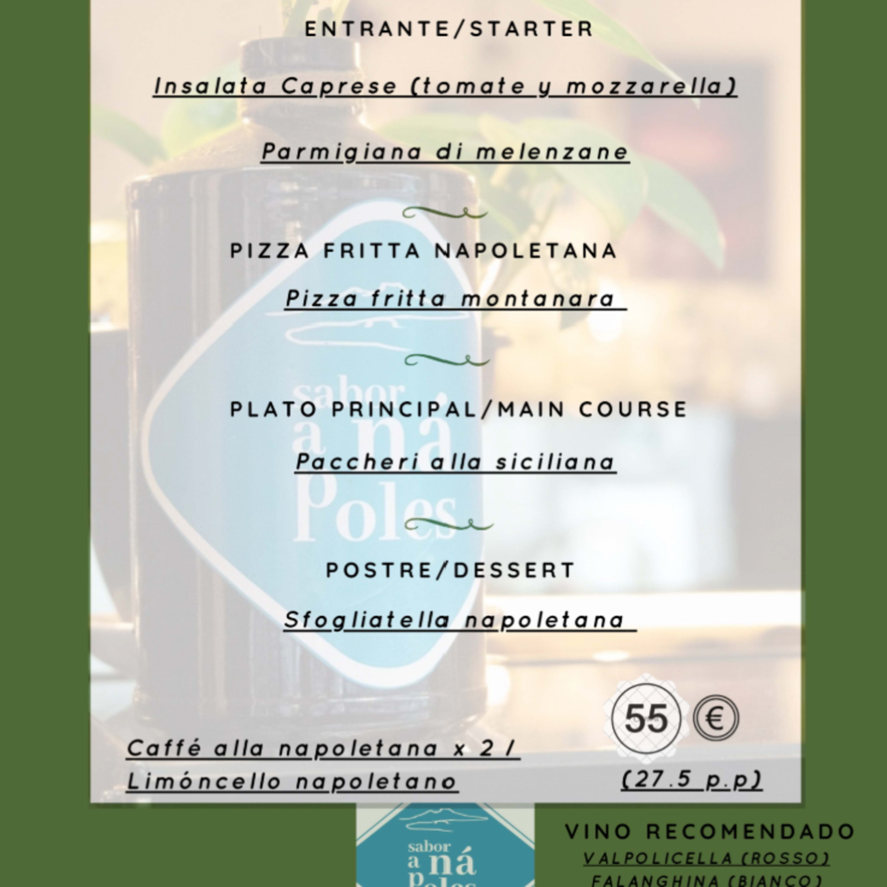 Menu Deegustación Vegetariano x2