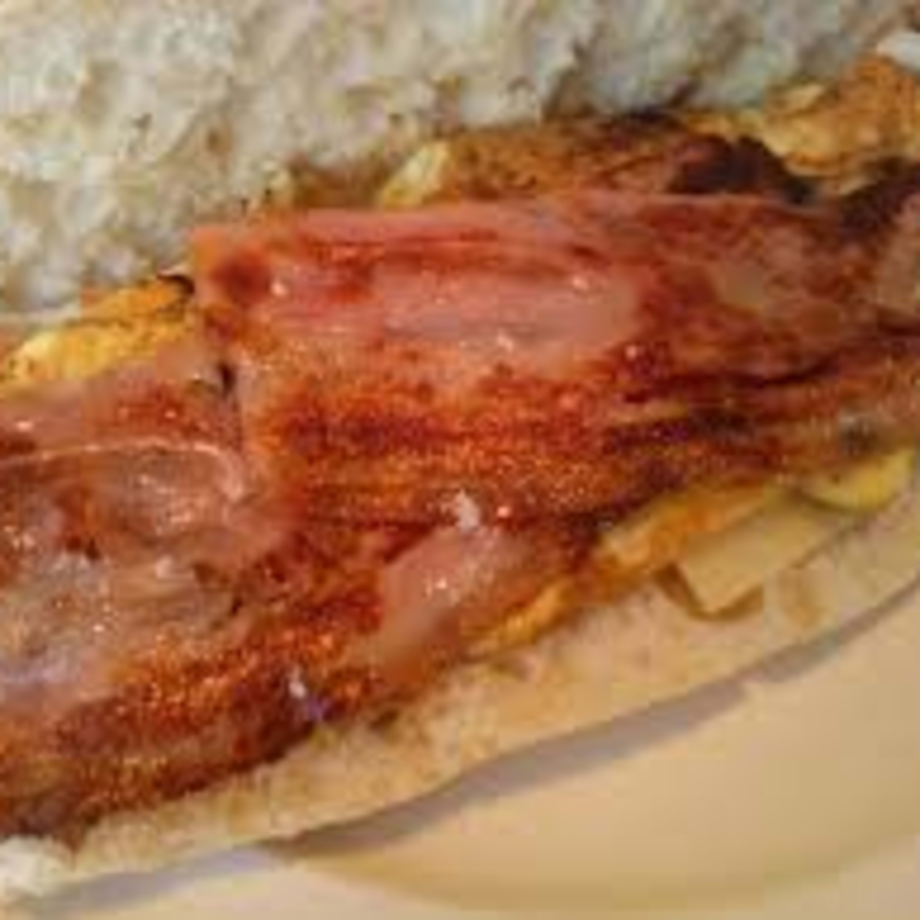 lomo, beicon, huevo y patatas