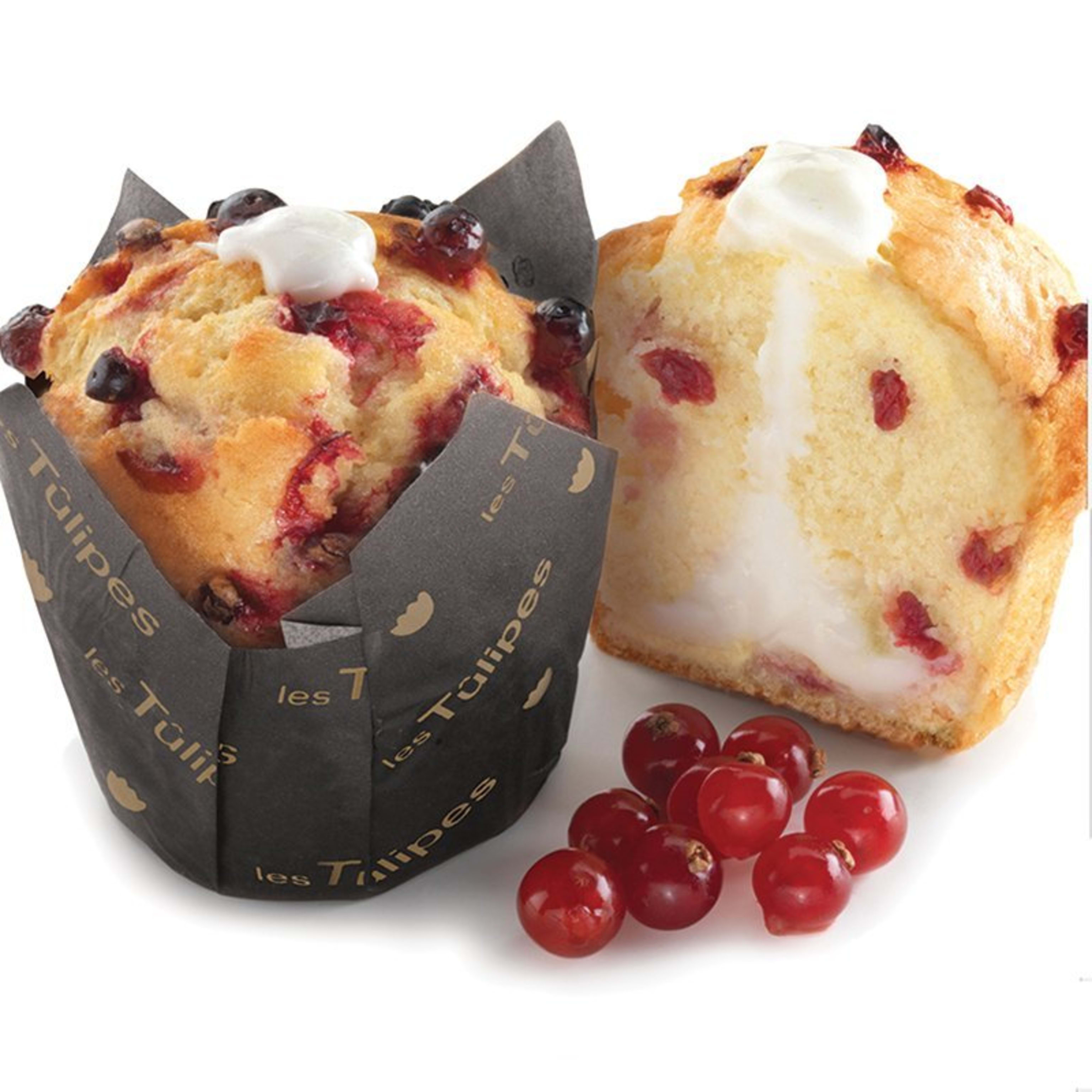 Muffin de iogurte e cranberry