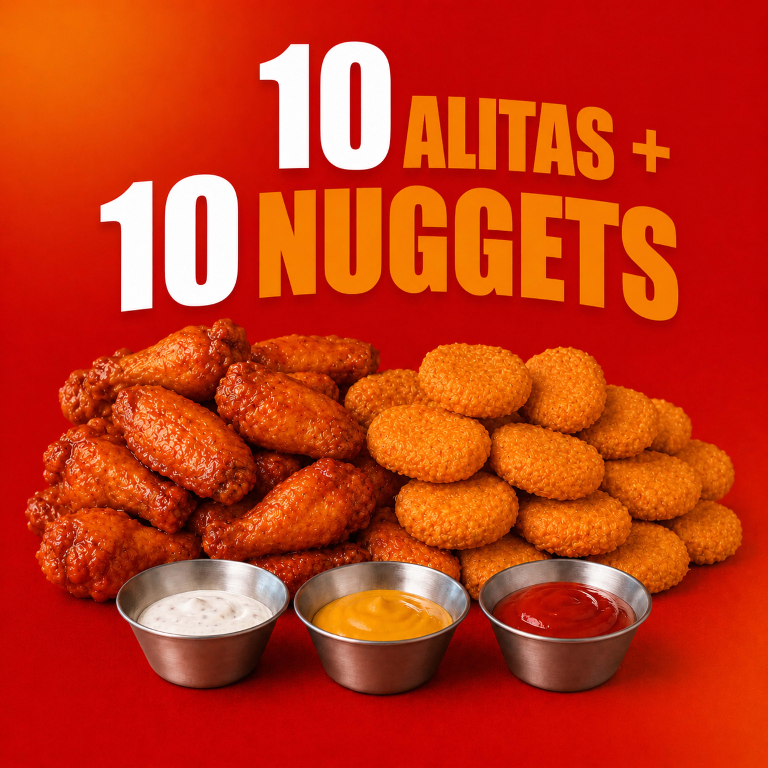 10 ALITAS + 10 NUGGETS
