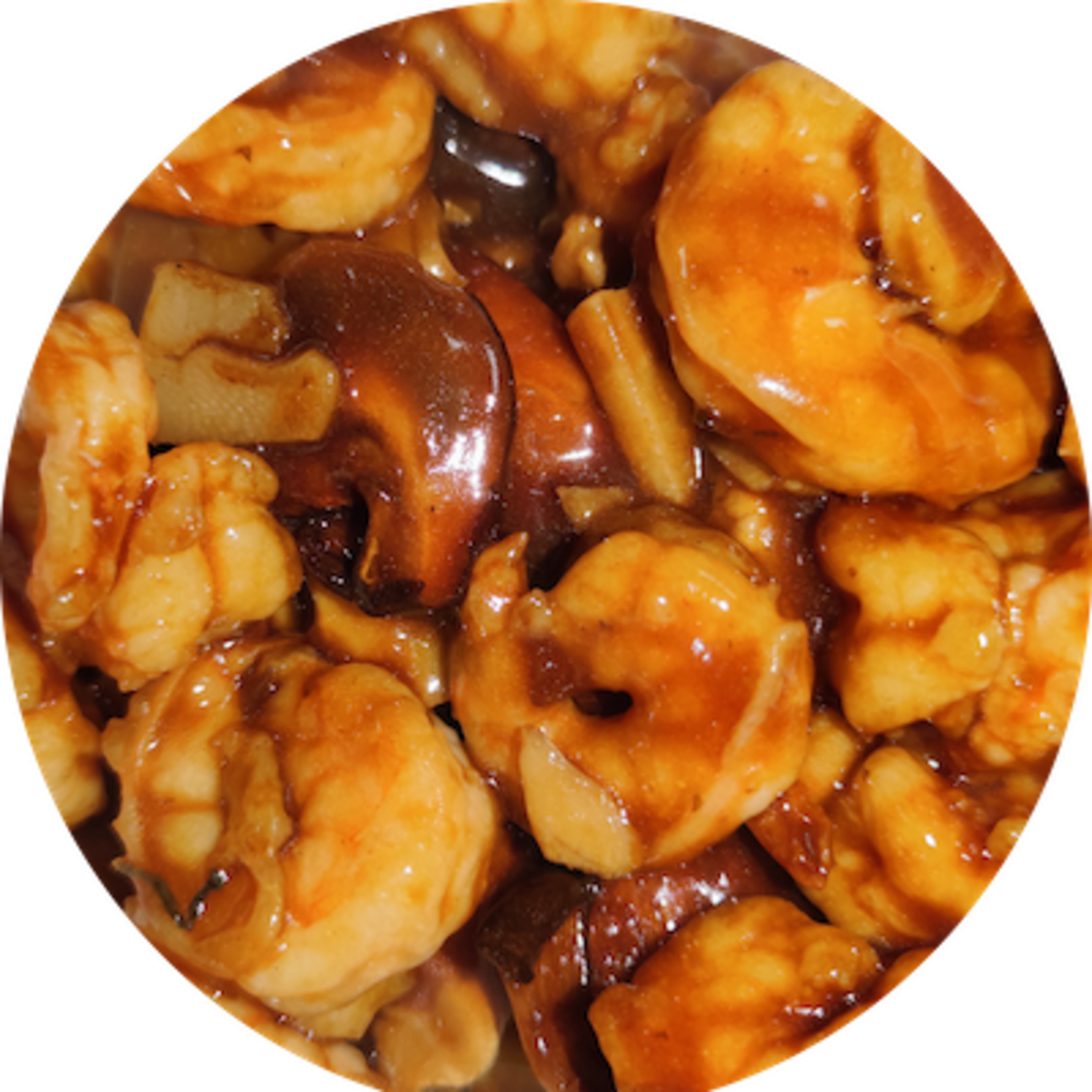 45. Gambas con Bambú y Setas Chinas