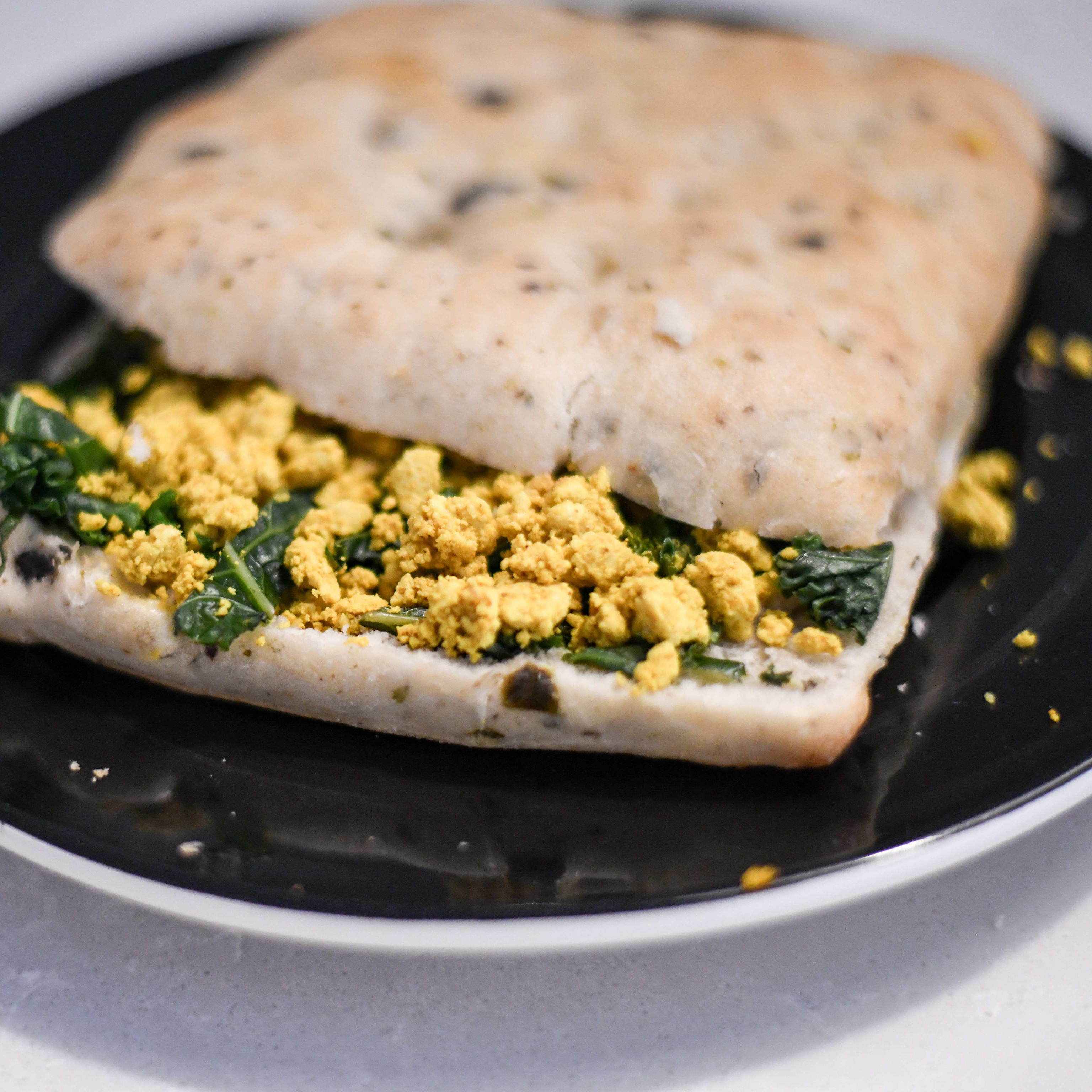 Take away Focaccia con Huevo vegano
