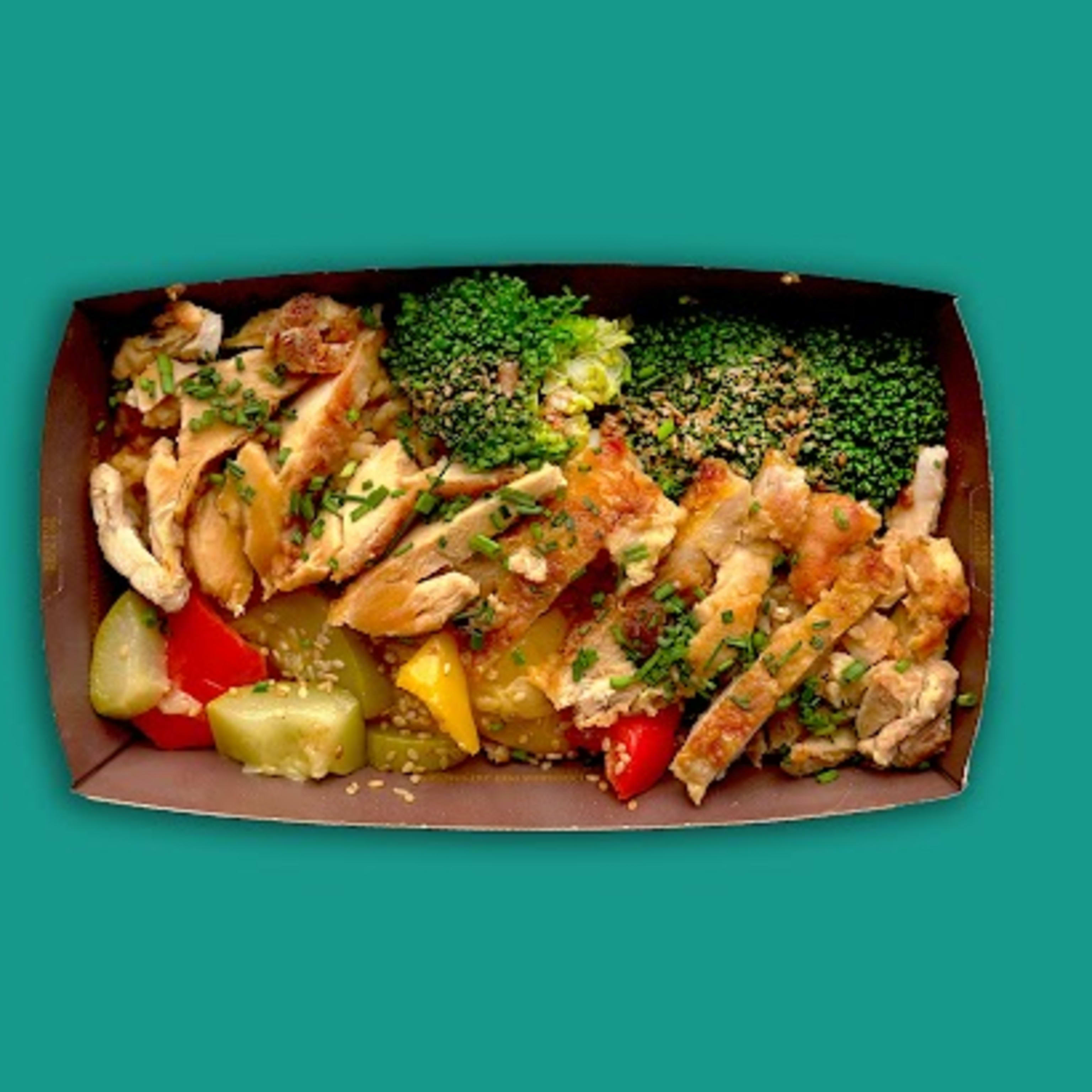 Bento de pollo Teriyaki 