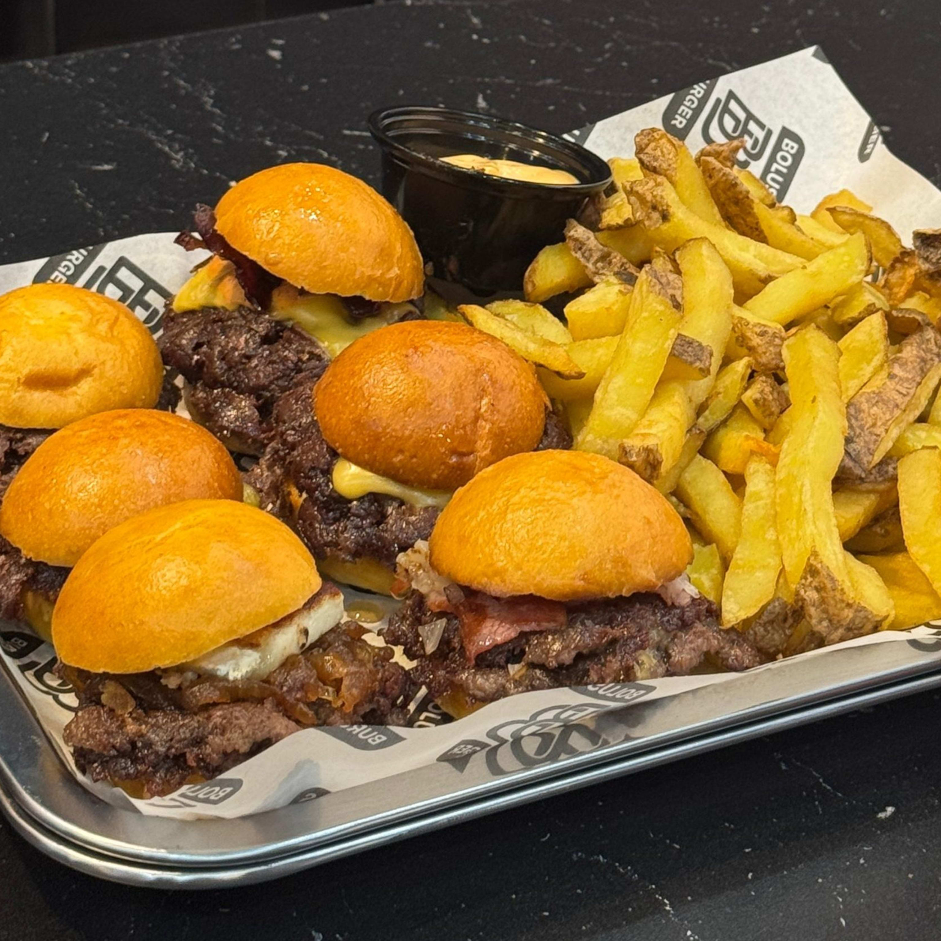 DEGUSTACIÓN 6 MINIBURGERS CON PATATAS
