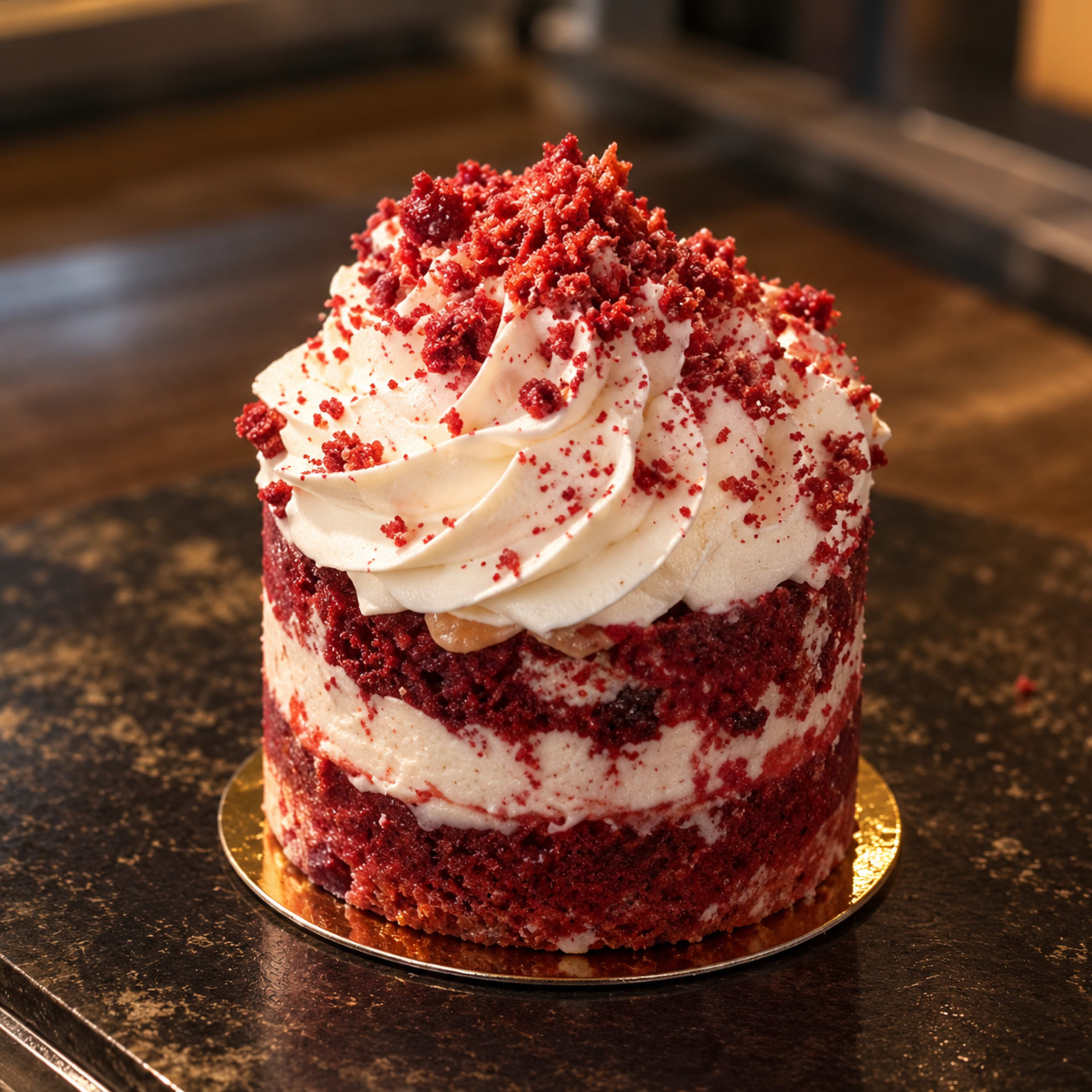 Semi Frio de Red Velvet sin Gluten