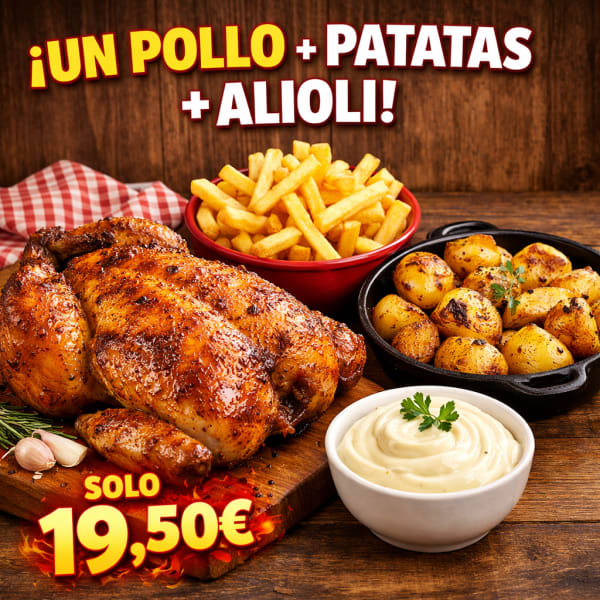 POLLO + PATATAS + ALIOLI