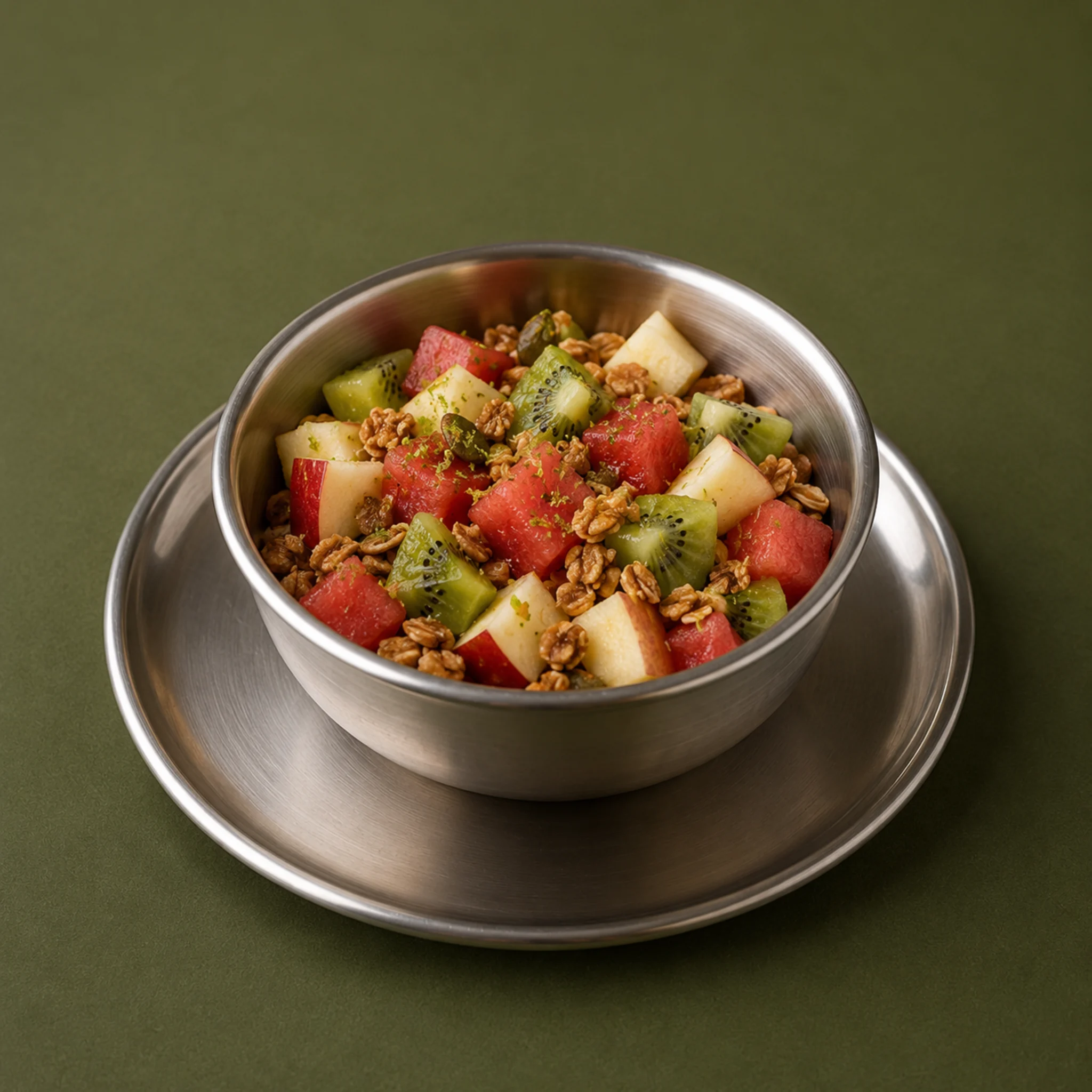 Bowl de fruta con lima y granola