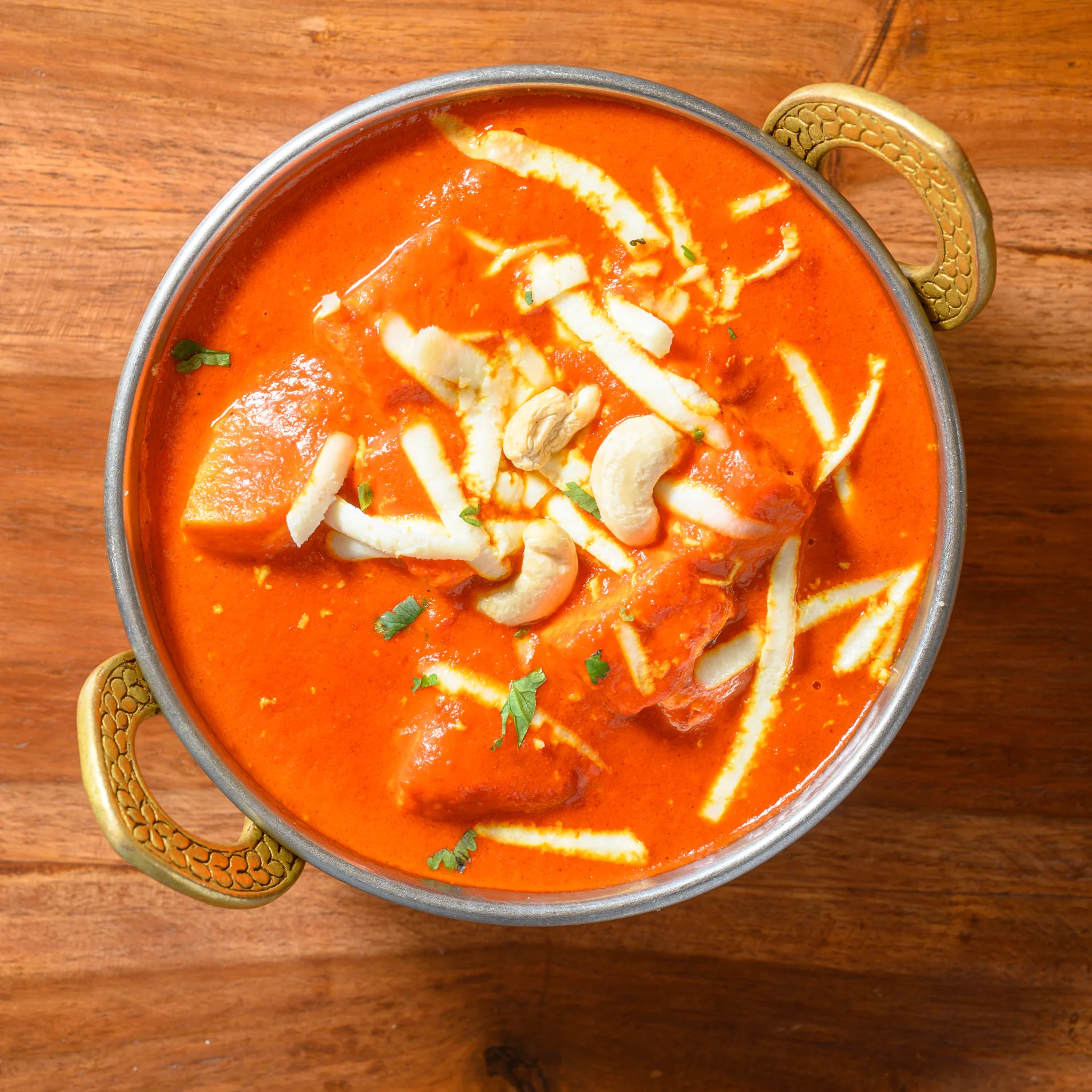Paneer Kadai (Vegetariano).