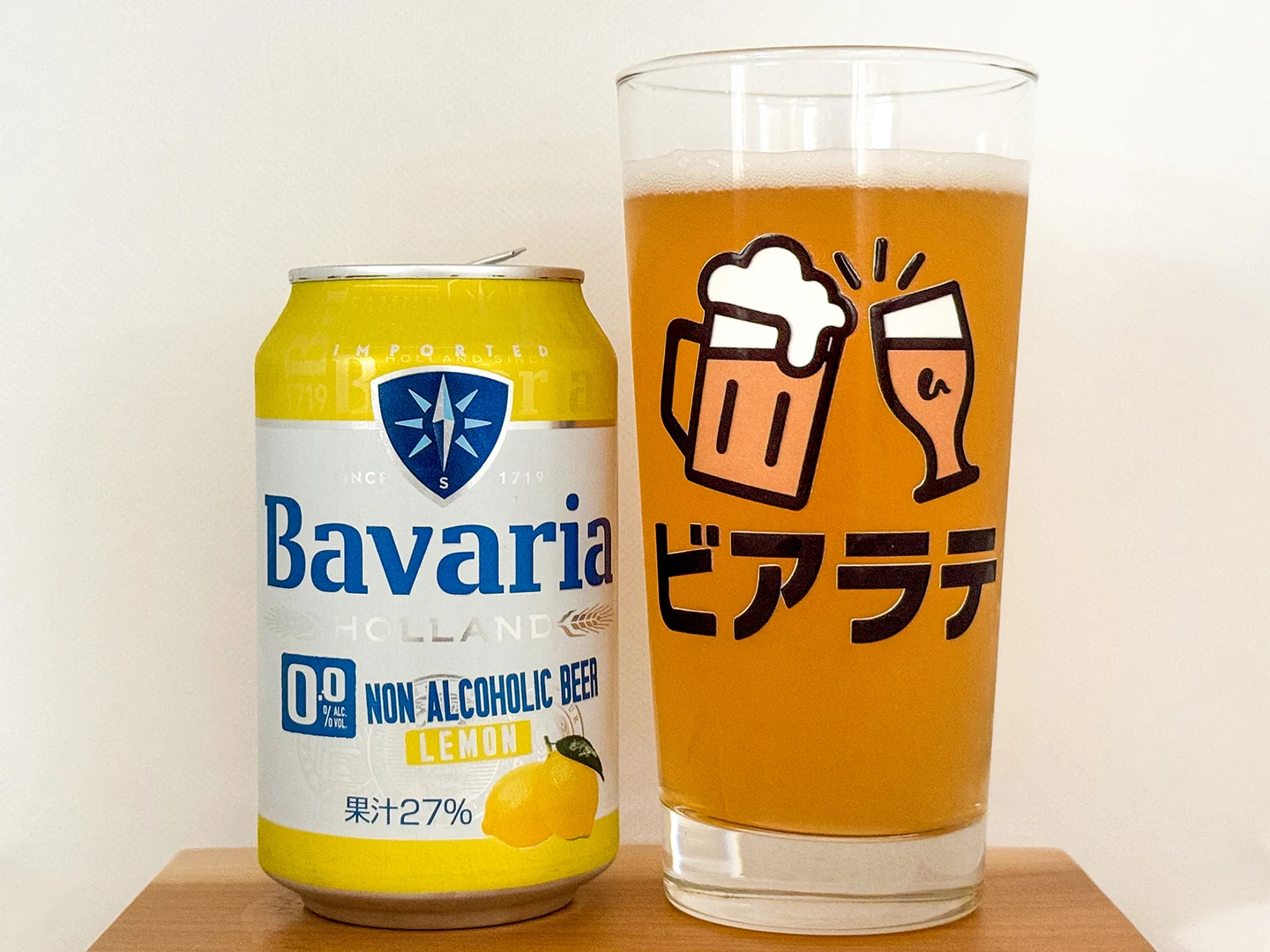 撮影した商品写真：Bavaria 0.0% レモン