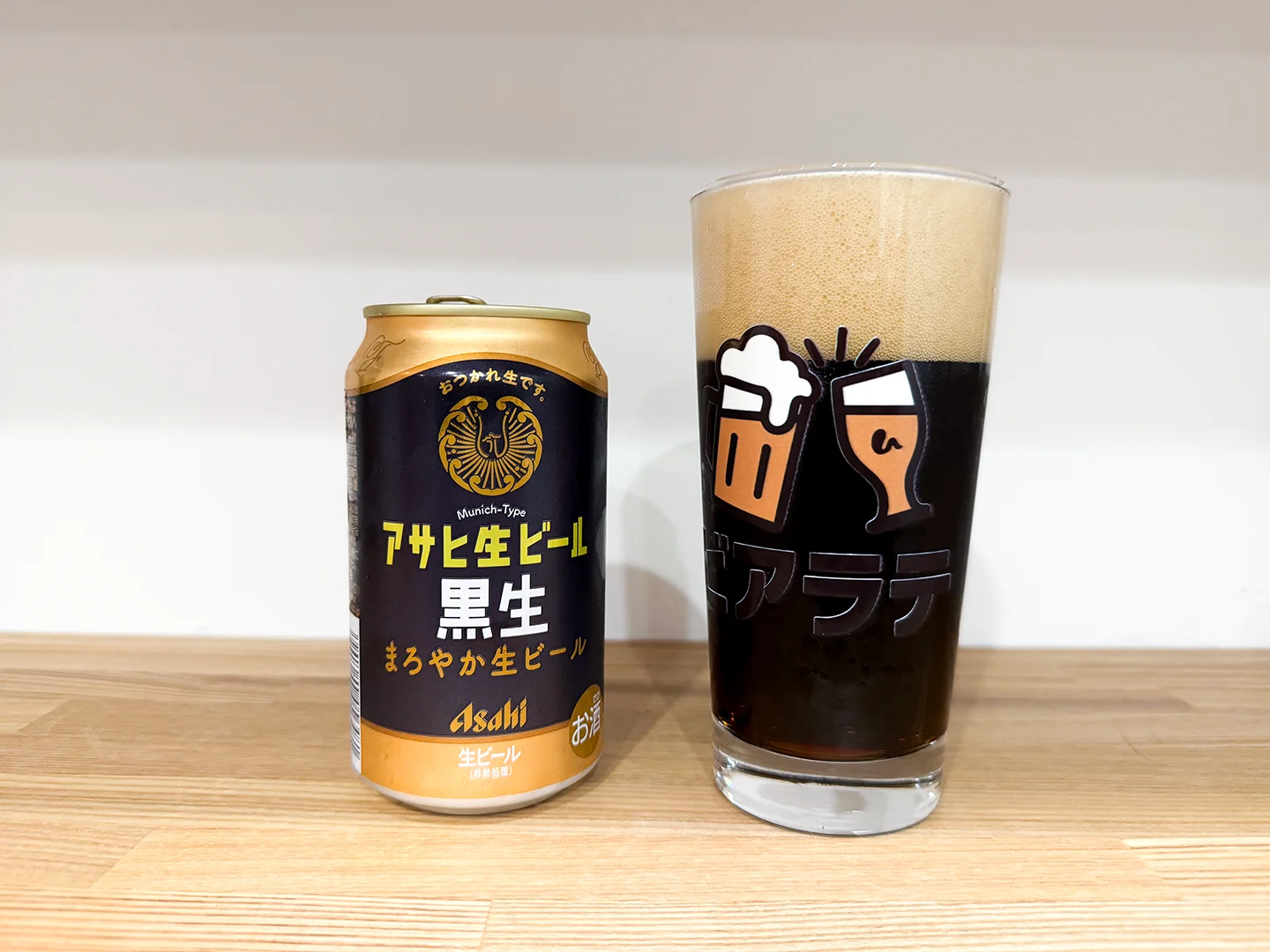 撮影した商品写真：アサヒ生ビール黒生