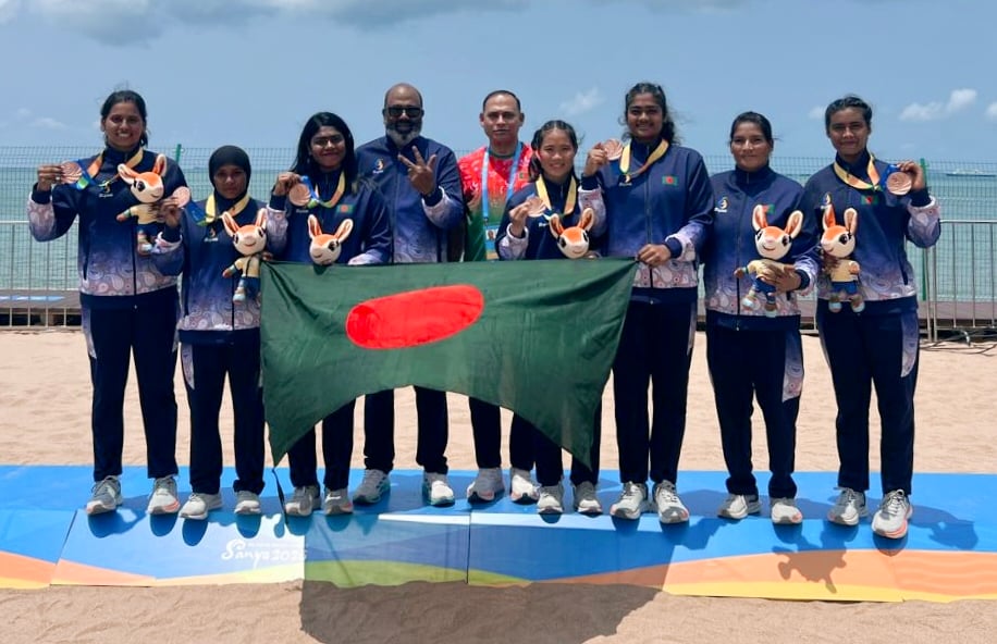 এশিয়ান বিচ গেমসে বাংলাদেশ নারী কাবাডি দলের ইতিহাস গড়ে ব্রোঞ্জ পদক