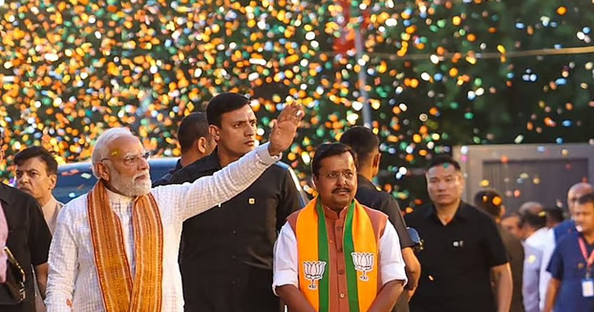ভারতের প্রধানমন্ত্রী মোদি পশ্চিমবঙ্গের বিজেপির জয়ের পর বক্তৃতা