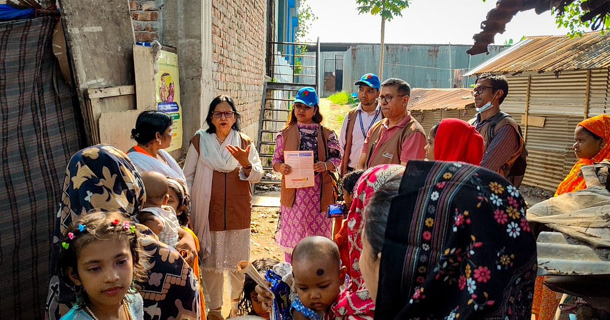 হাম-রুবেলা প্রতিরোধে রাজধানীর ঝুঁকিপূর্ণ এলাকায় কাজ করছে আইদেশি
