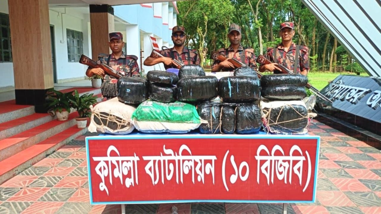 কুমিল্লায় বিজিবি অভিযানে ১৪৮ কেজি গাঁজা উদ্ধার